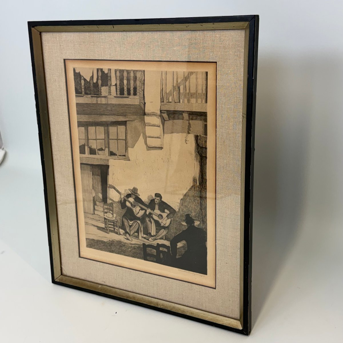 Gravure « Guitaristes » par Charles Swyncop -photo-4