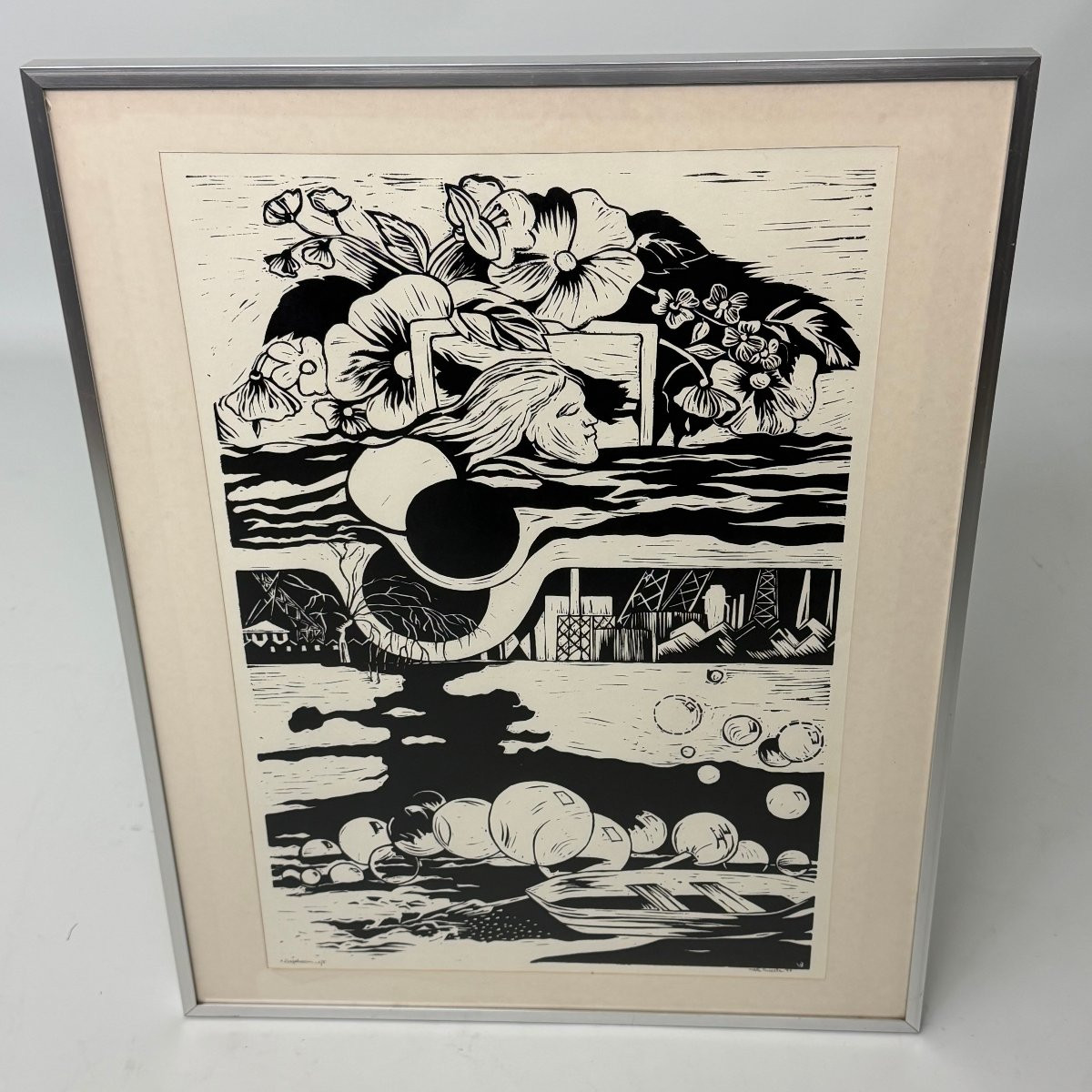 Linogravure ‘Soapdream’ par Bernadette Vereecke -photo-2