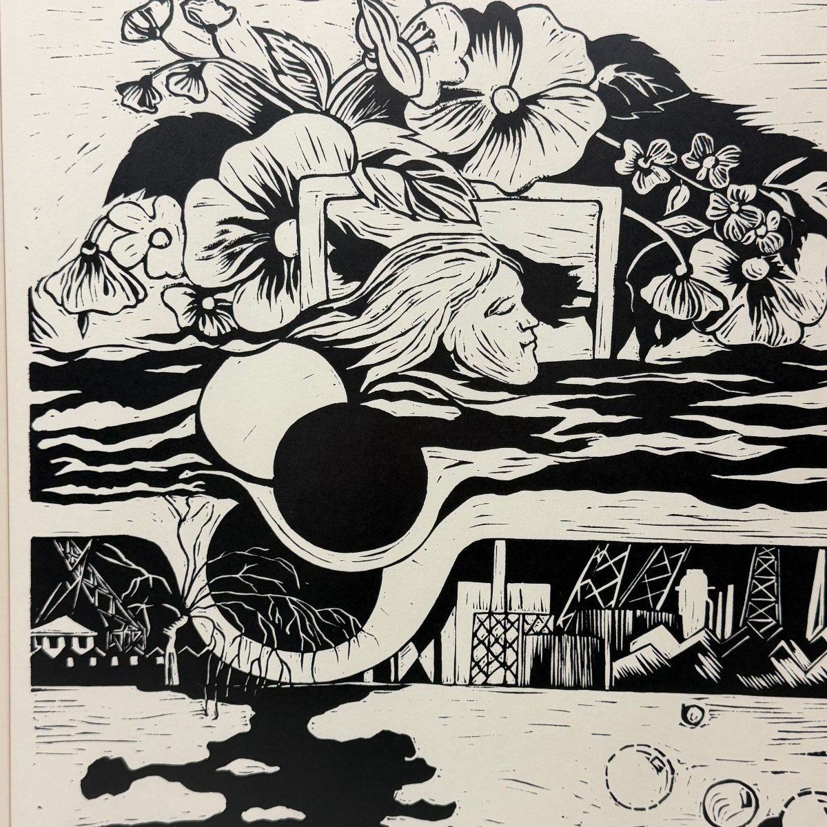 Linogravure ‘Soapdream’ par Bernadette Vereecke -photo-3