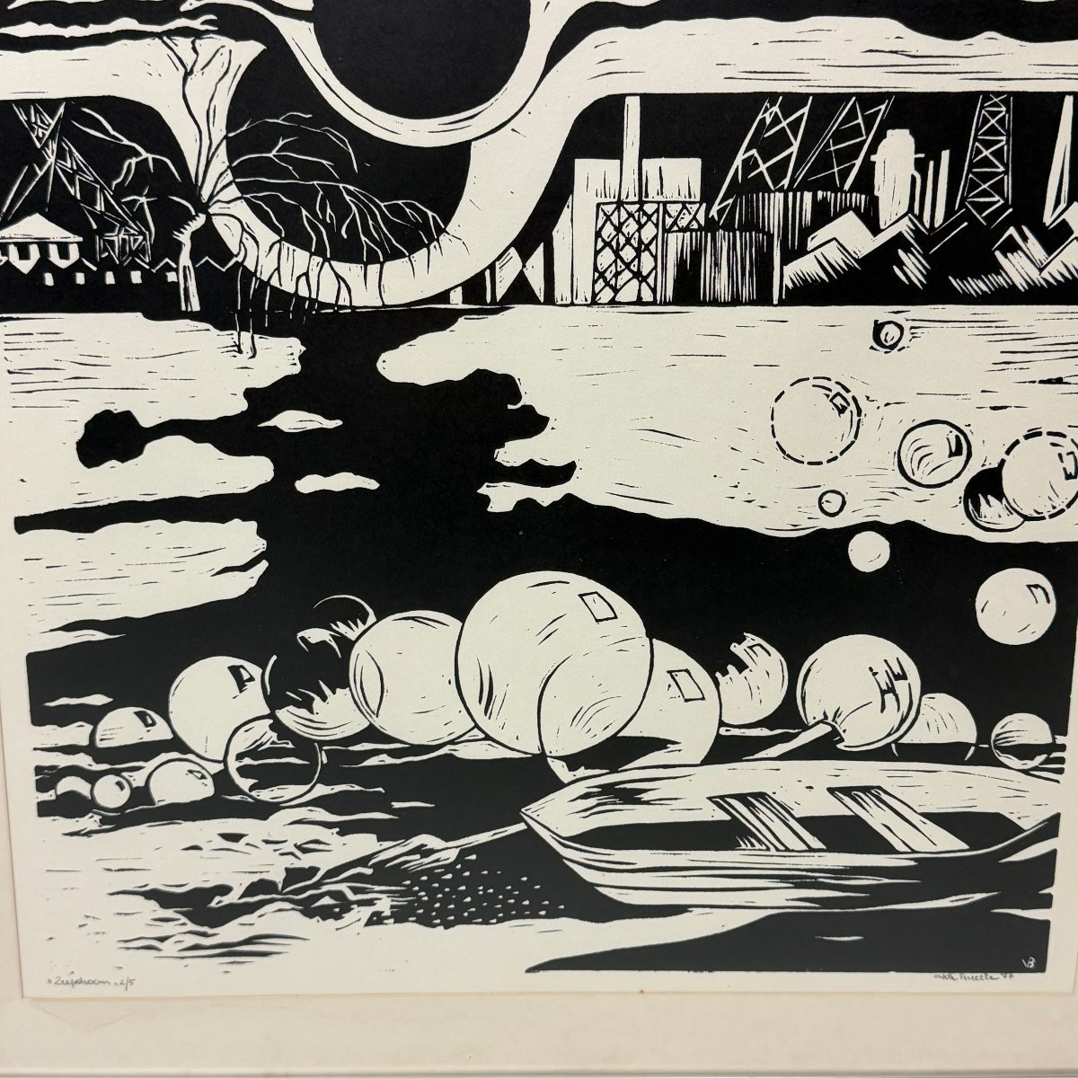 Linogravure ‘Soapdream’ par Bernadette Vereecke -photo-4