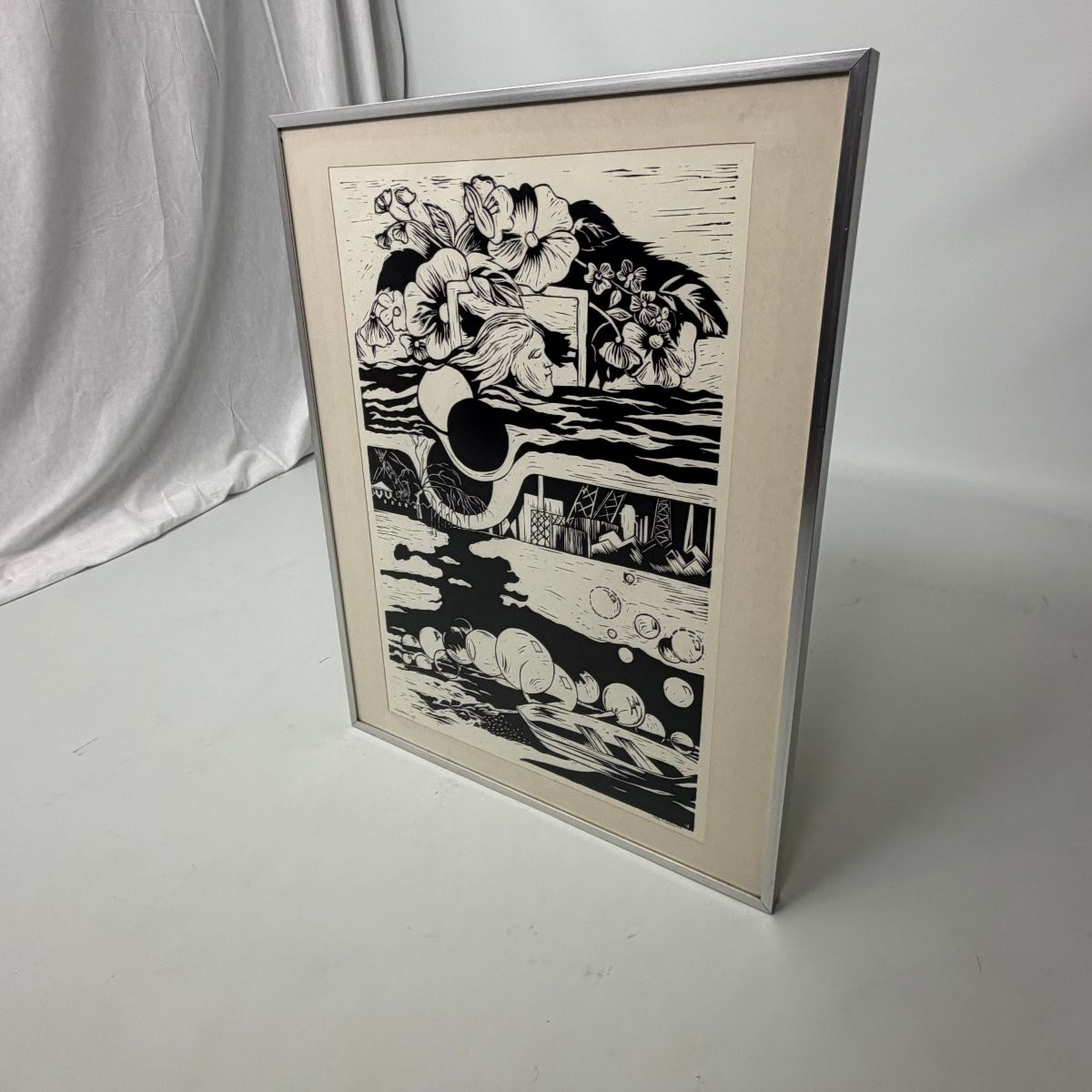 Linogravure ‘Soapdream’ par Bernadette Vereecke -photo-1