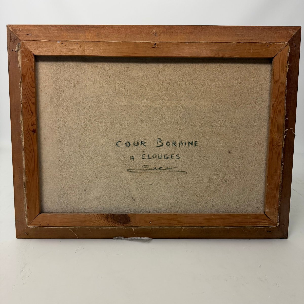 Oil On Canvas “cour Boraine” By Sicx -photo-5