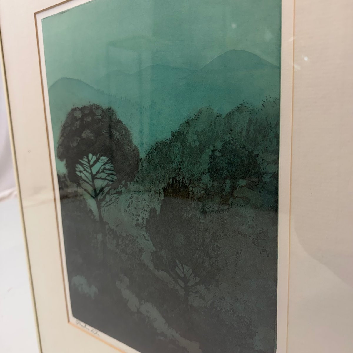 Gravure en couleur « Crépuscule en Provence » par Willy Belinfante-Sauerbier -photo-1