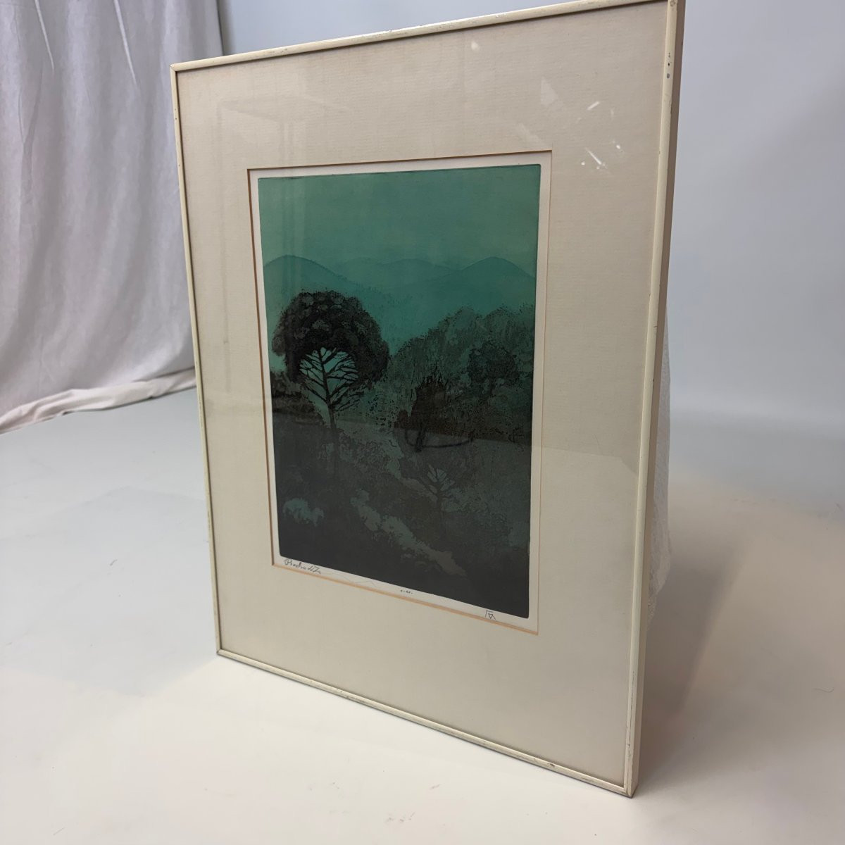 Gravure en couleur « Crépuscule en Provence » par Willy Belinfante-Sauerbier -photo-2