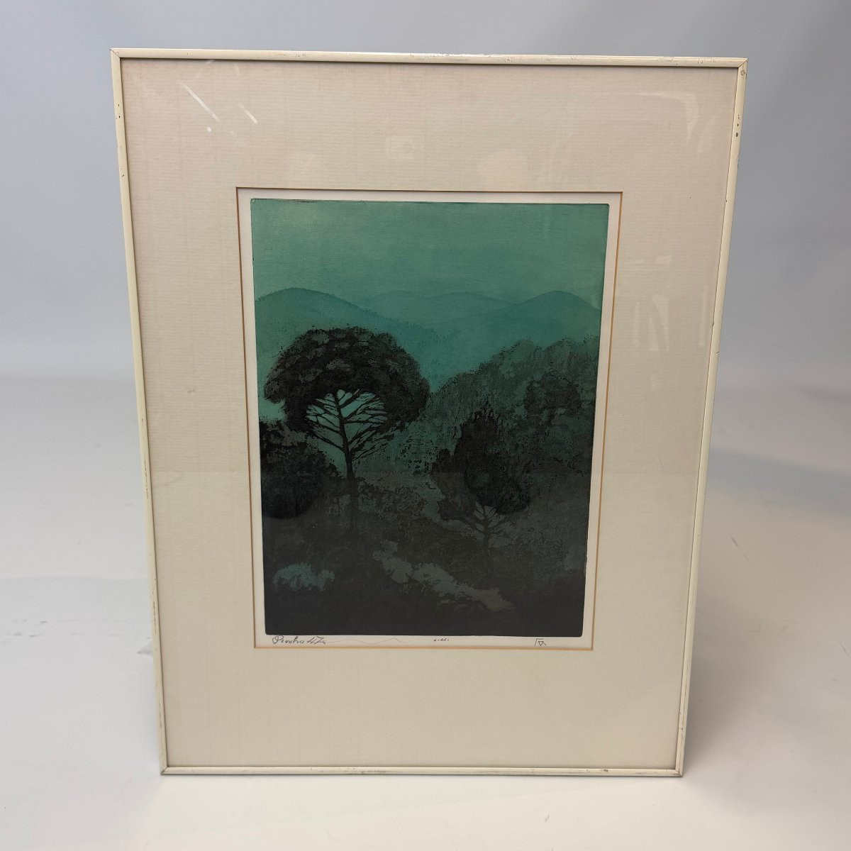 Gravure en couleur « Crépuscule en Provence » par Willy Belinfante-Sauerbier -photo-4