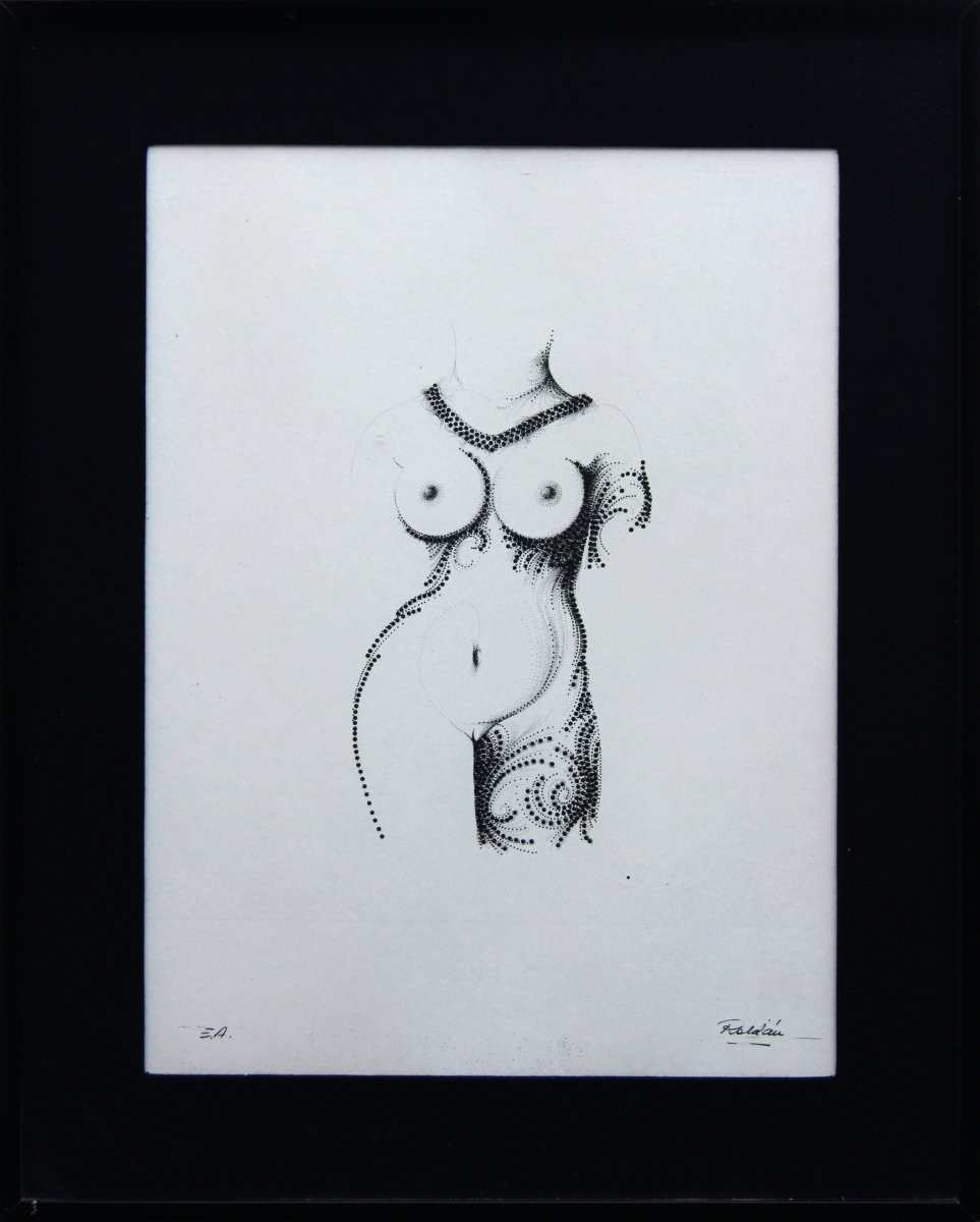 Nu pointilliste par Modeste Roldan -photo-2