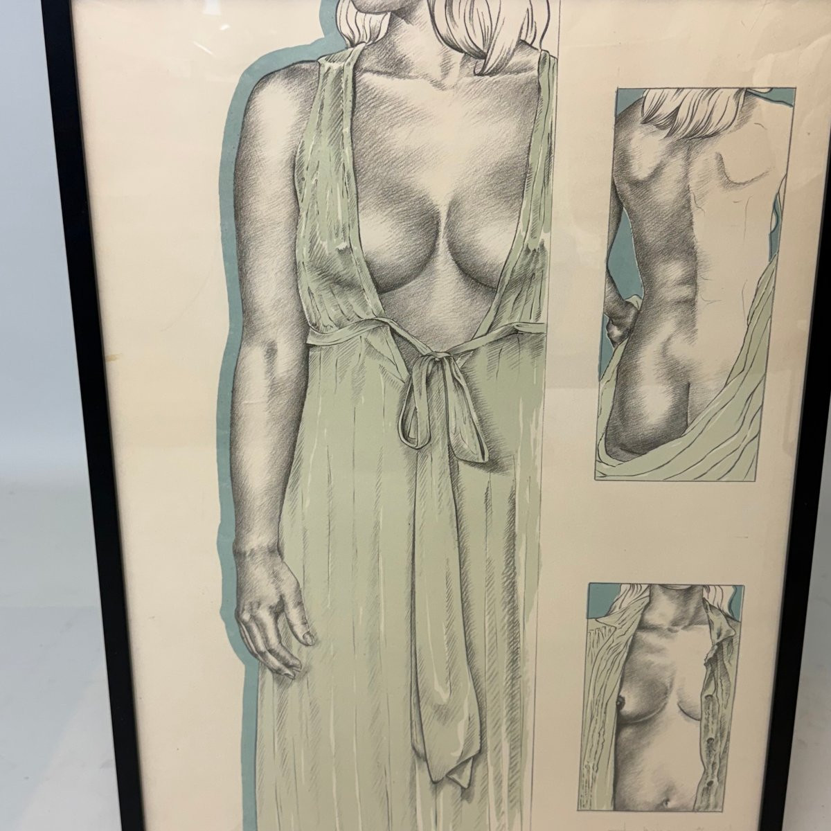 Lithographie d'un nu féminin par Eddy Thomas -photo-1