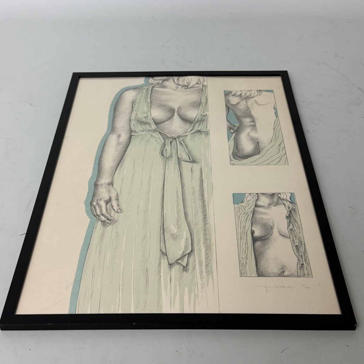 Lithographie d'un nu féminin par Eddy Thomas -photo-4