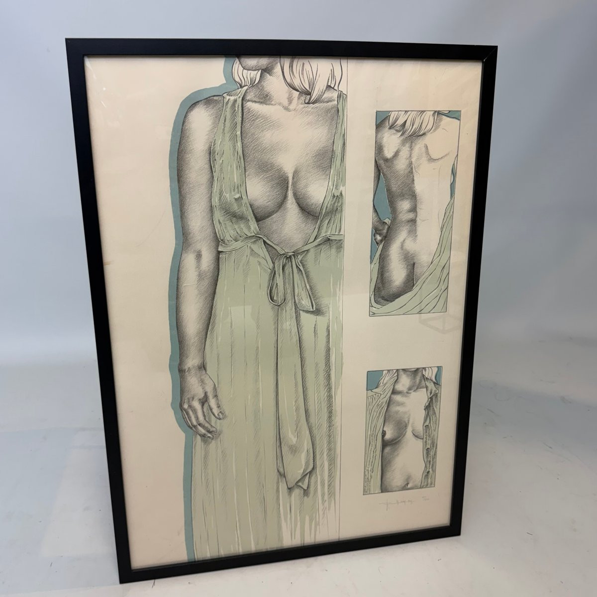 Lithographie d'un nu féminin par Eddy Thomas -photo-5