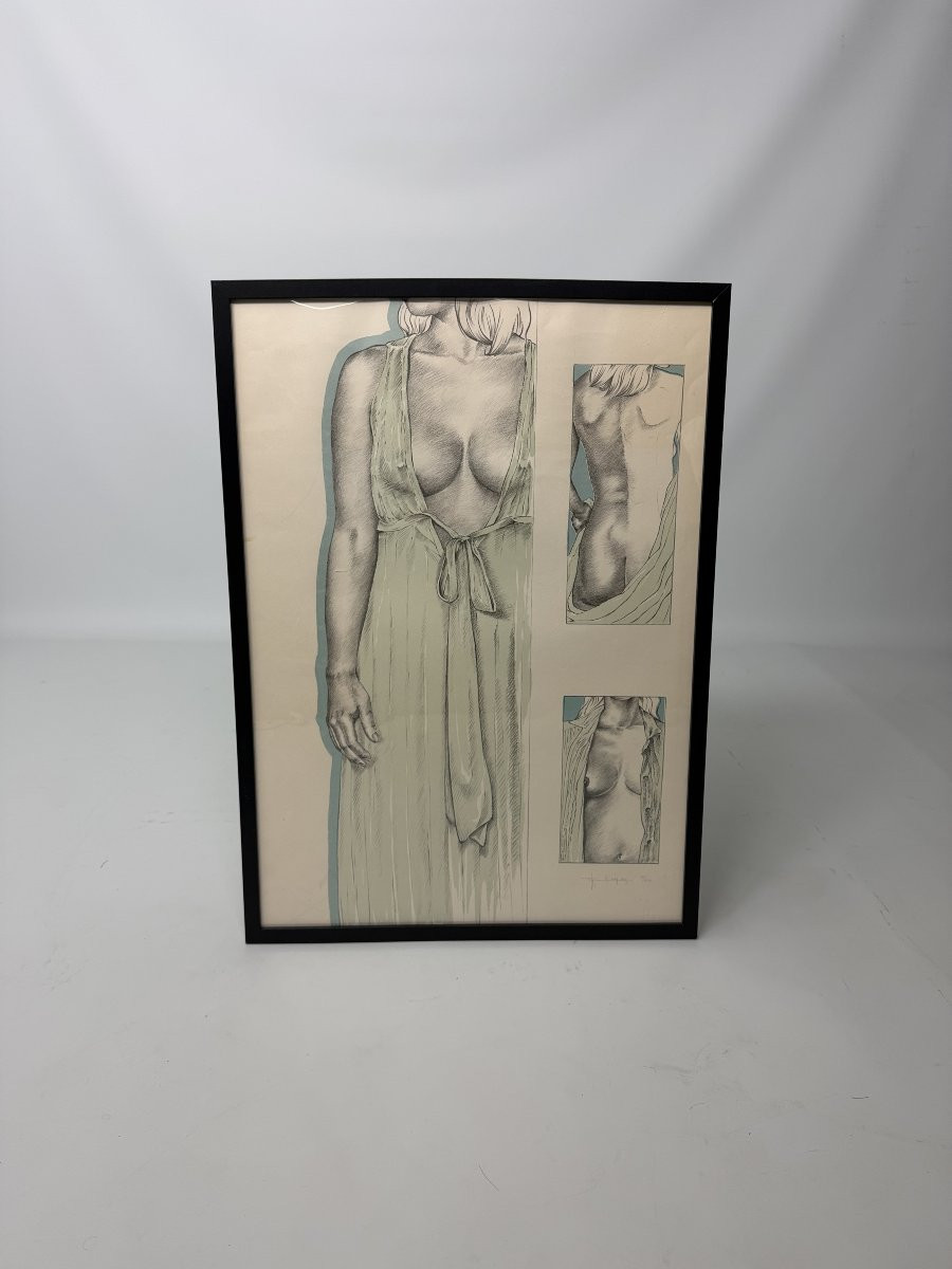 Lithographie d'un nu féminin par Eddy Thomas -photo-7