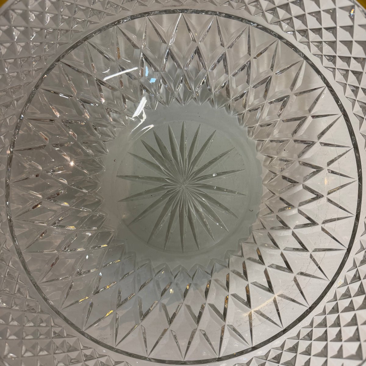 Bol en cristal ancien avec bordure dorée. -photo-2