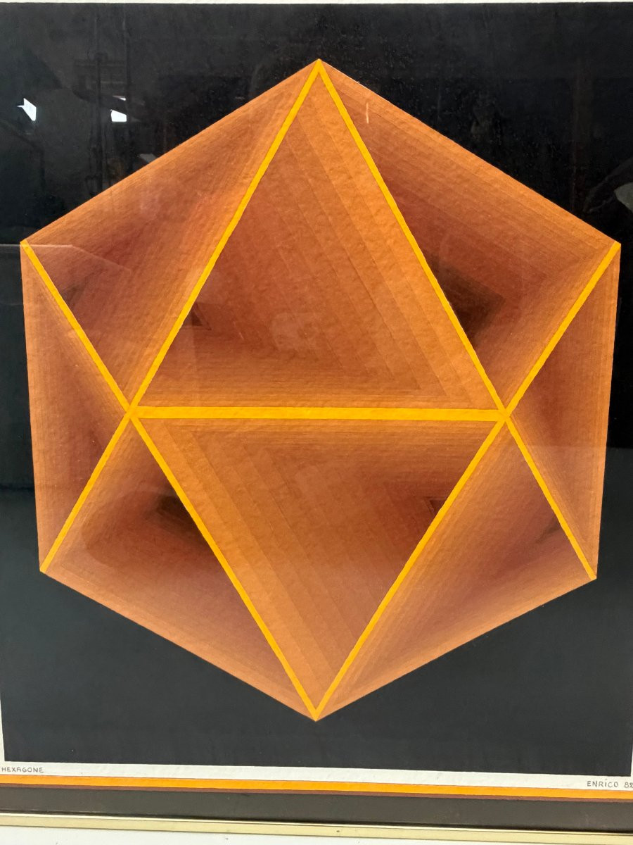Op art « Hexagone » par Enrico-photo-2