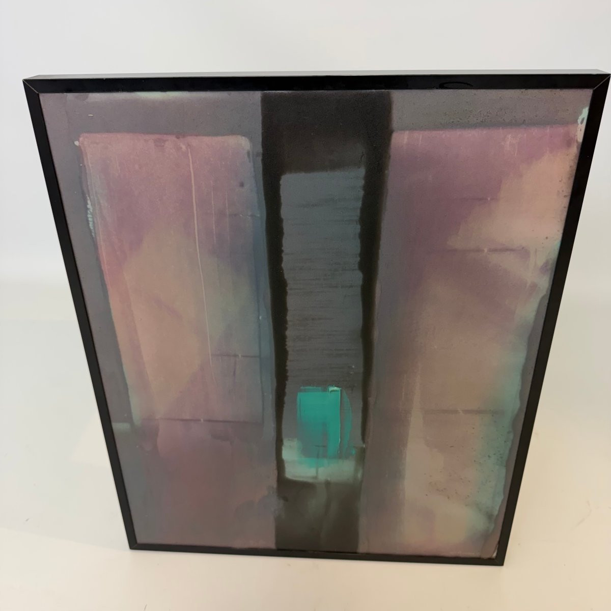 « Turquoise », huile sur panneau par Christine Ravaux-photo-2