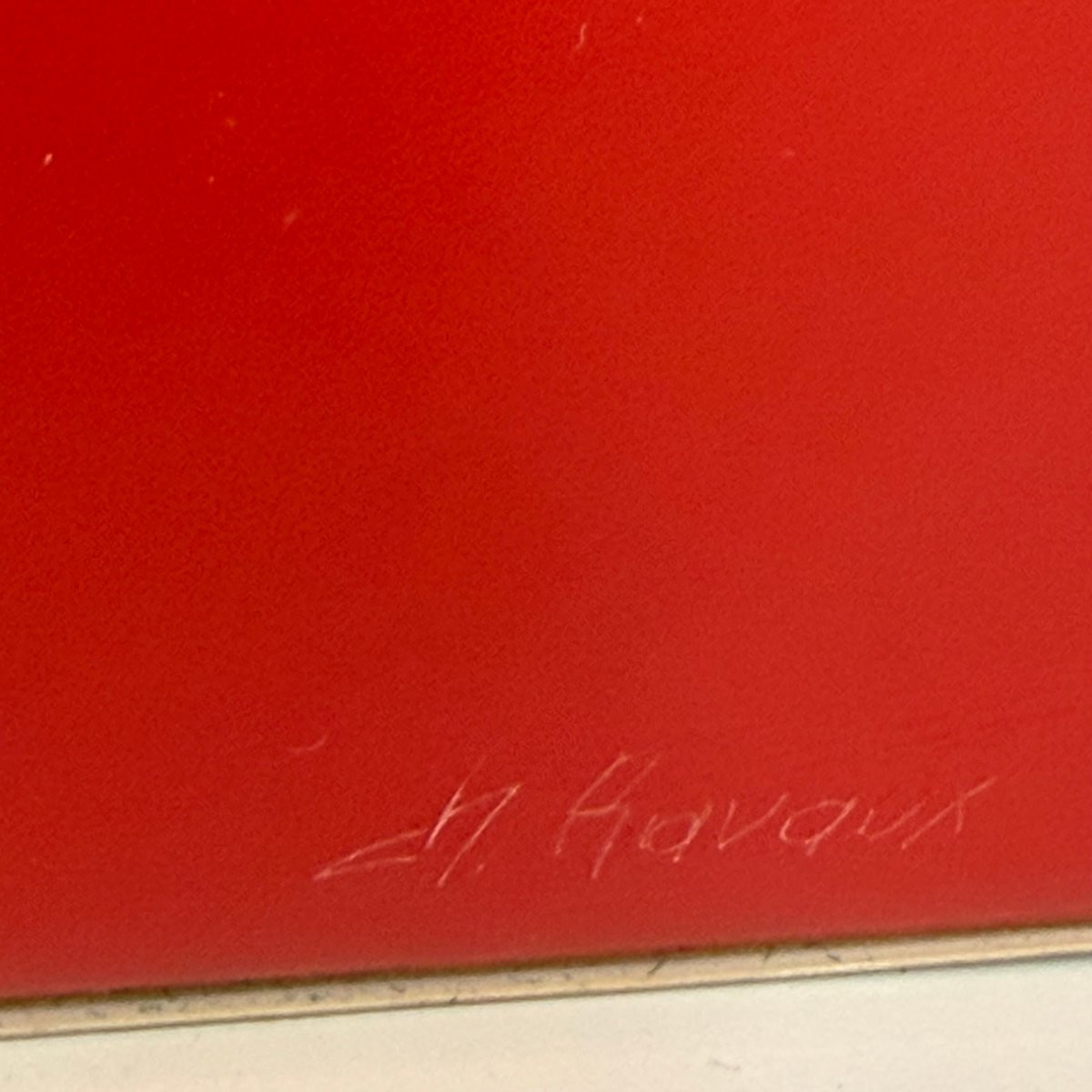 « Noir et rouge », huile sur panneau de Christine Ravaux-photo-1