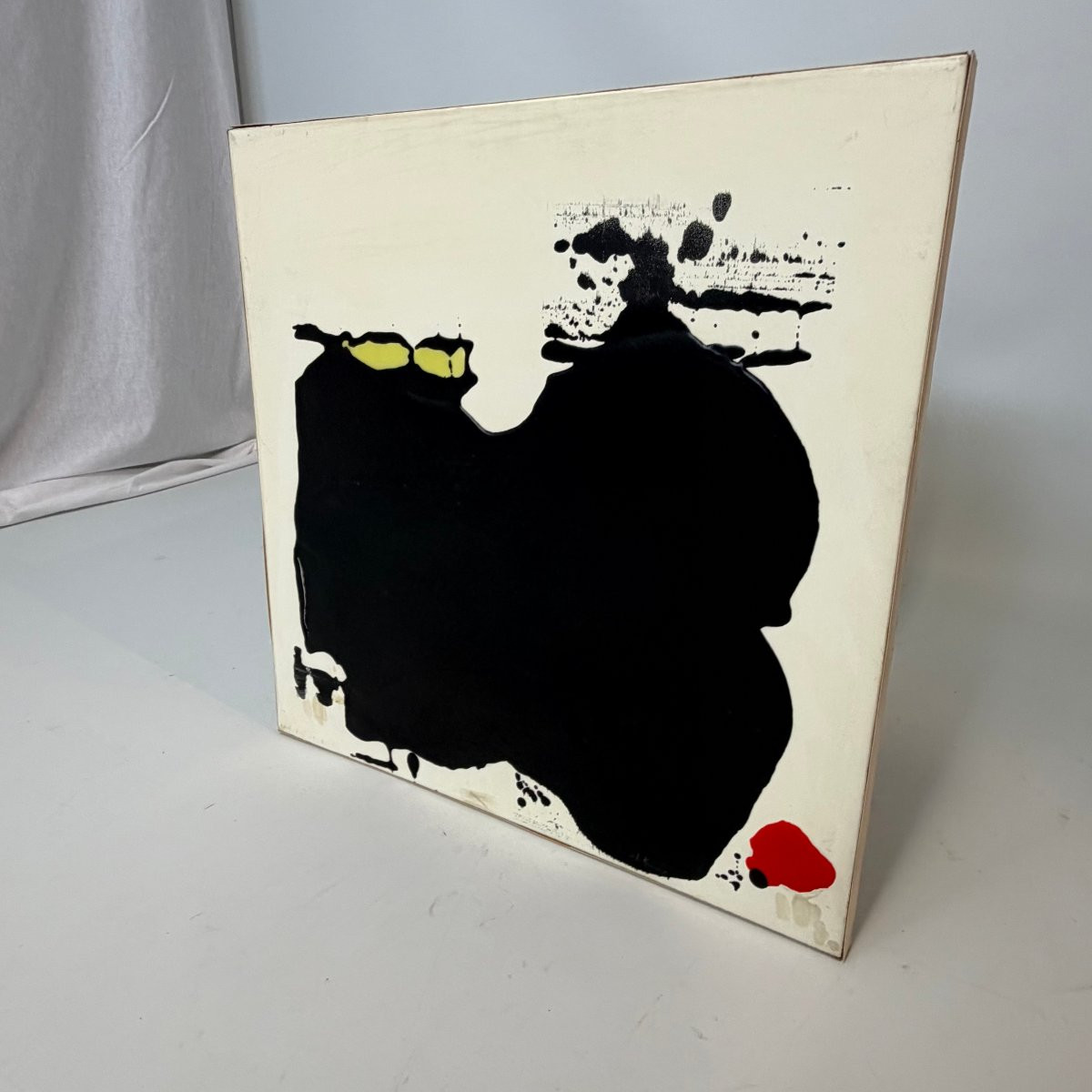 "the Cat", Oil On Panel By Christine Ravaux-photo-2