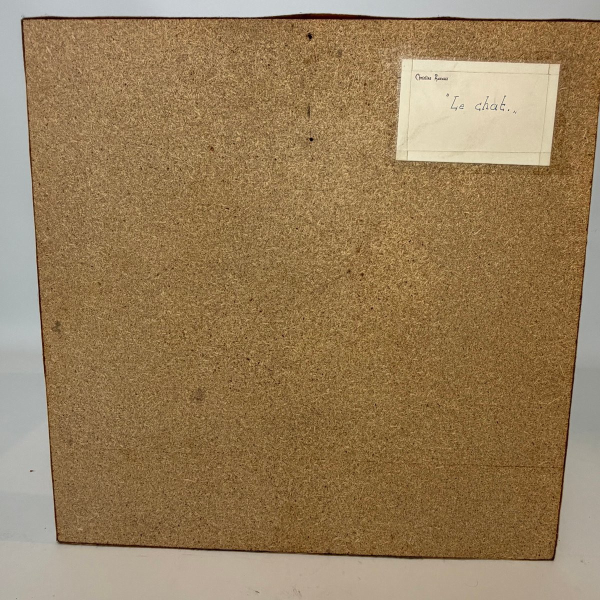 "the Cat", Oil On Panel By Christine Ravaux-photo-5