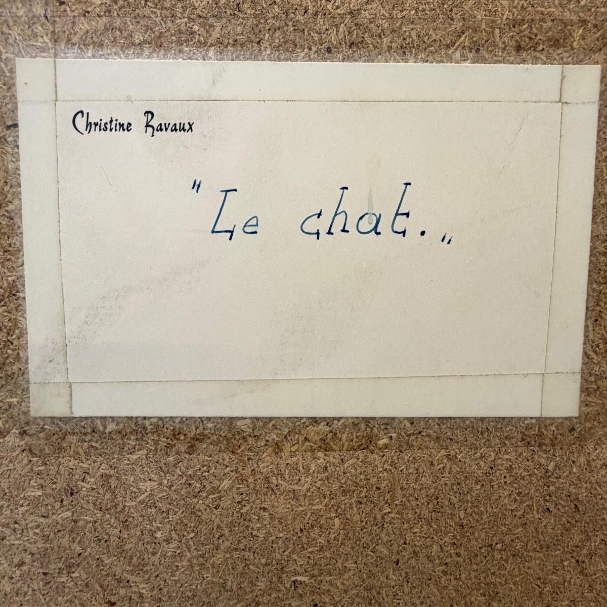 "the Cat", Oil On Panel By Christine Ravaux-photo-6