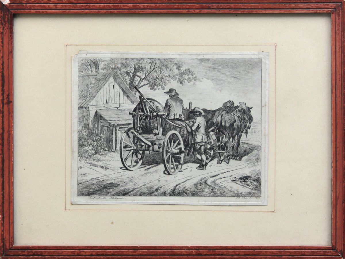 Gravure « Les cultivateurs de choux autrichiens » de Johann Adam Klein-photo-2