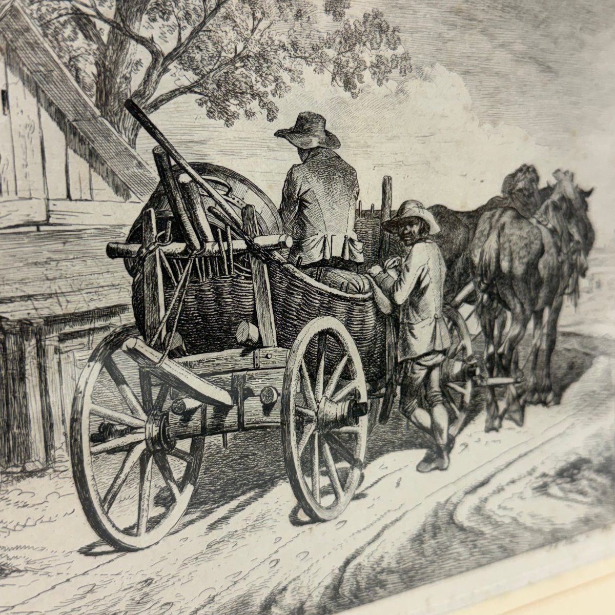 Gravure « Les cultivateurs de choux autrichiens » de Johann Adam Klein-photo-3