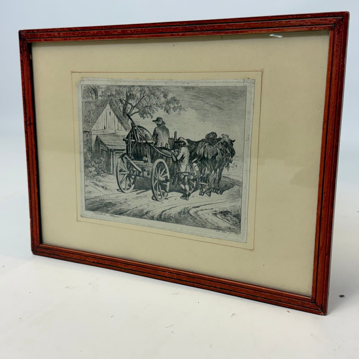 Gravure « Les cultivateurs de choux autrichiens » de Johann Adam Klein-photo-4