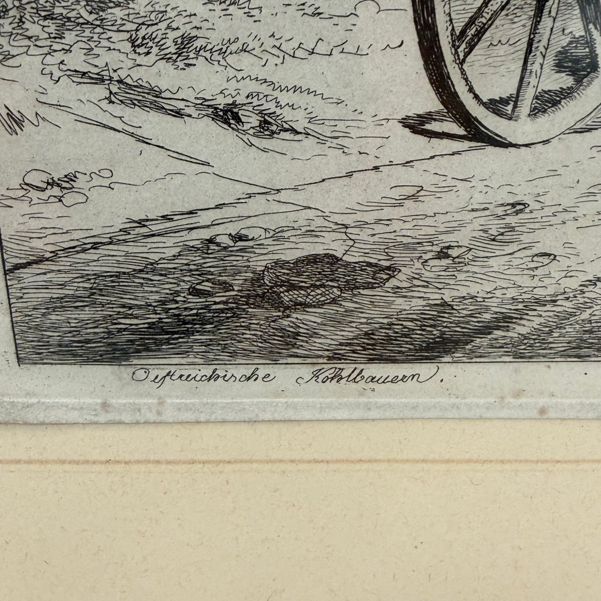 Gravure « Les cultivateurs de choux autrichiens » de Johann Adam Klein-photo-3