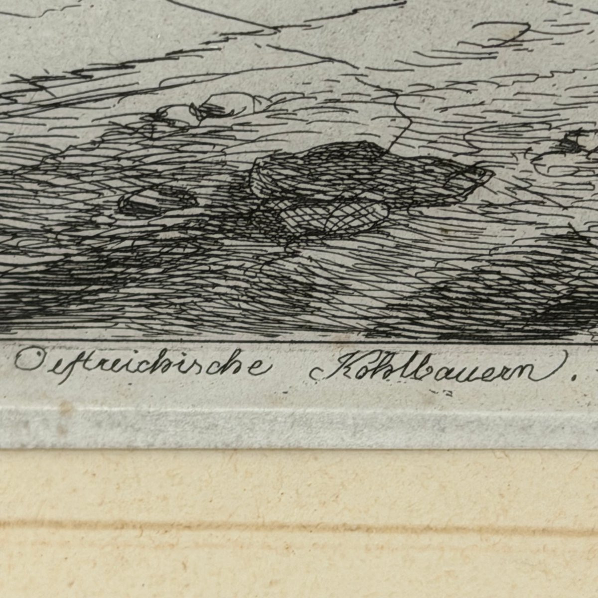 Gravure « Les cultivateurs de choux autrichiens » de Johann Adam Klein-photo-4