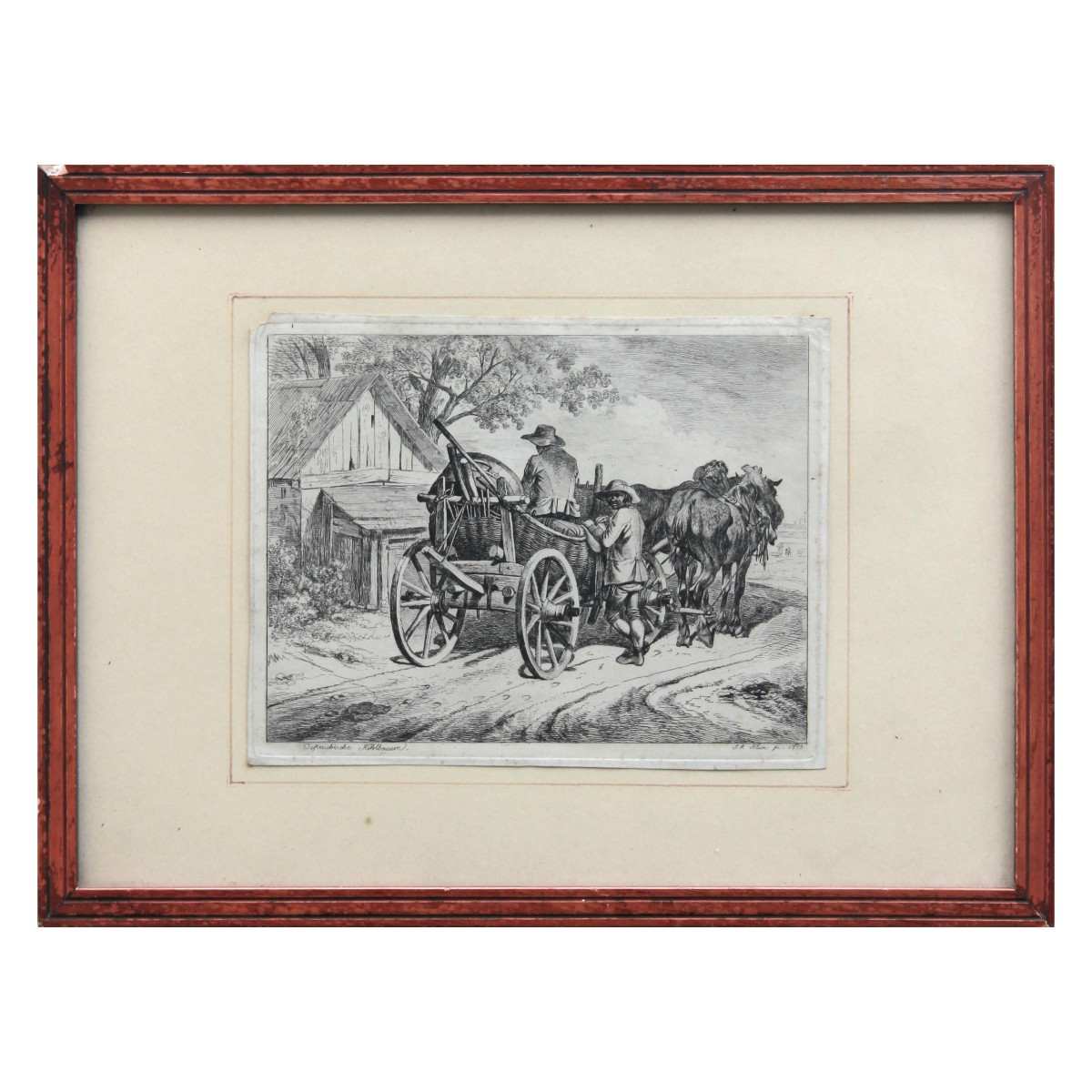 Gravure « Les cultivateurs de choux autrichiens » de Johann Adam Klein