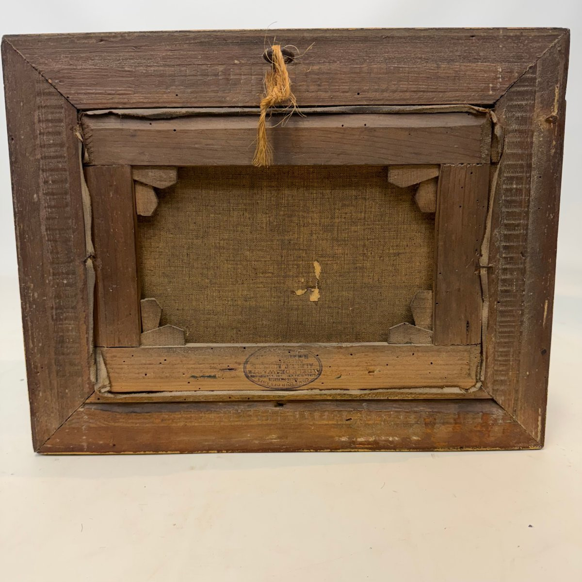 Huile sur toile représentant un paysage rural-photo-3