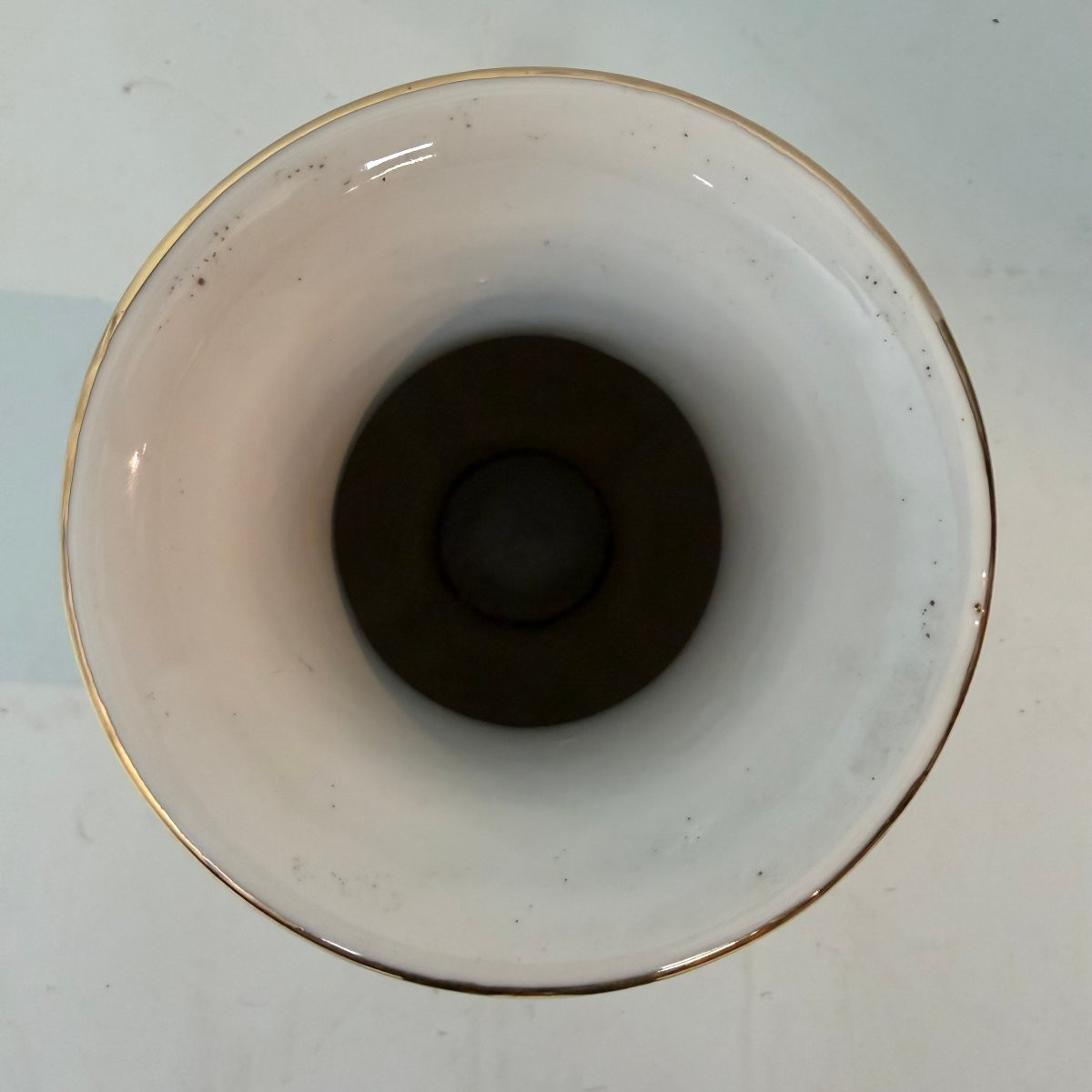 Porcelain Vase With Gilded Rim-photo-4