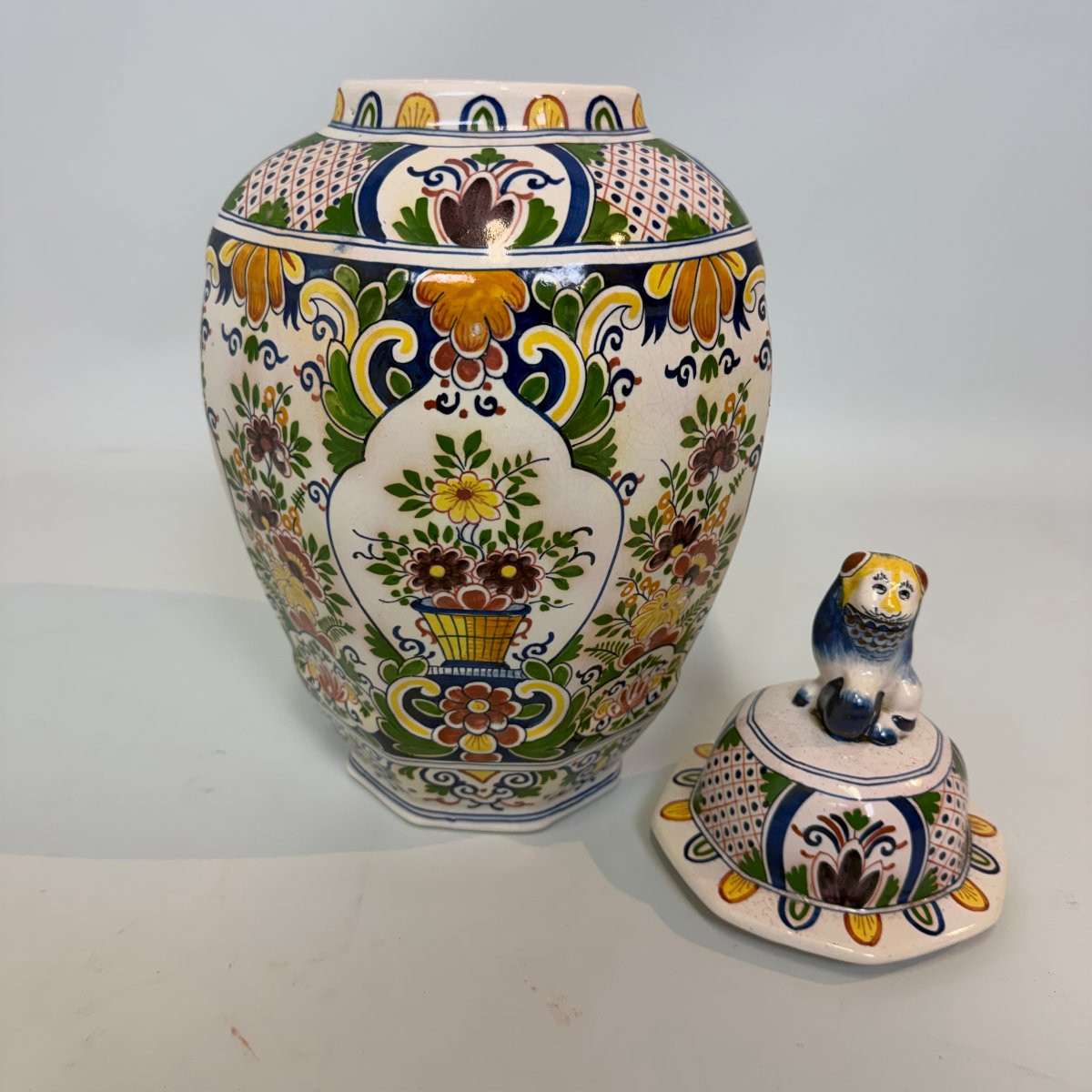 Antique Boch Frères Vase With Lid-photo-1