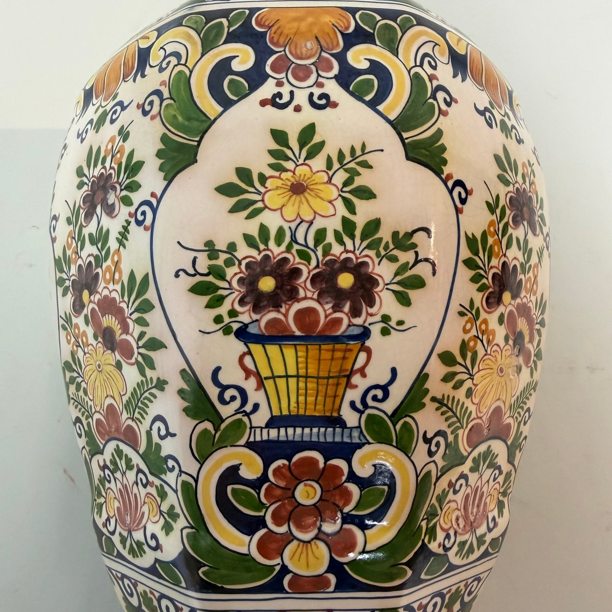 Antique Boch Frères Vase With Lid-photo-8