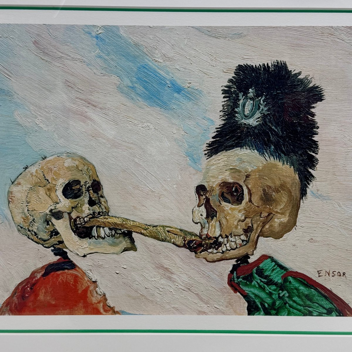« Squelettes se disputant un hareng fumé » d'après James Ensor-photo-2