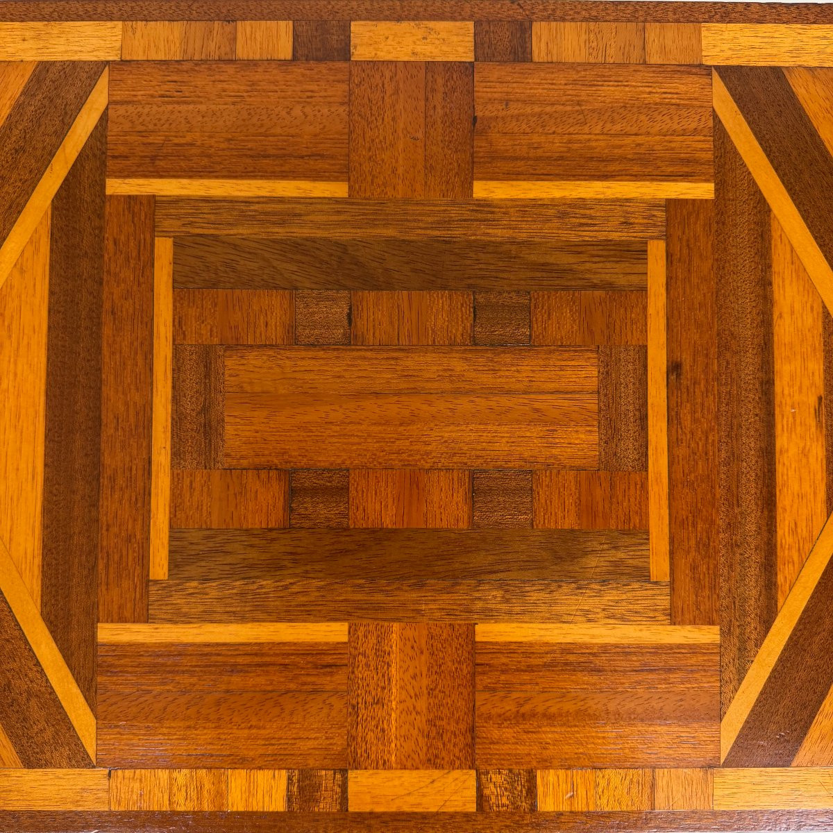 Art Deco Side Table With Inlaid Marquetry-photo-1