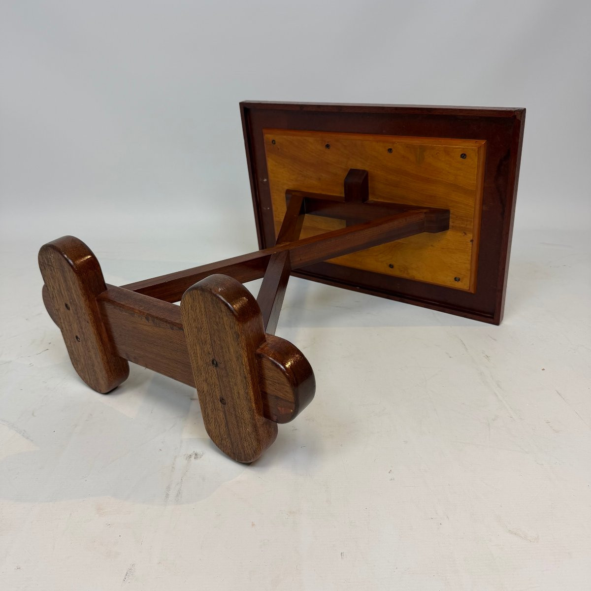 Art Deco Side Table With Inlaid Marquetry-photo-7