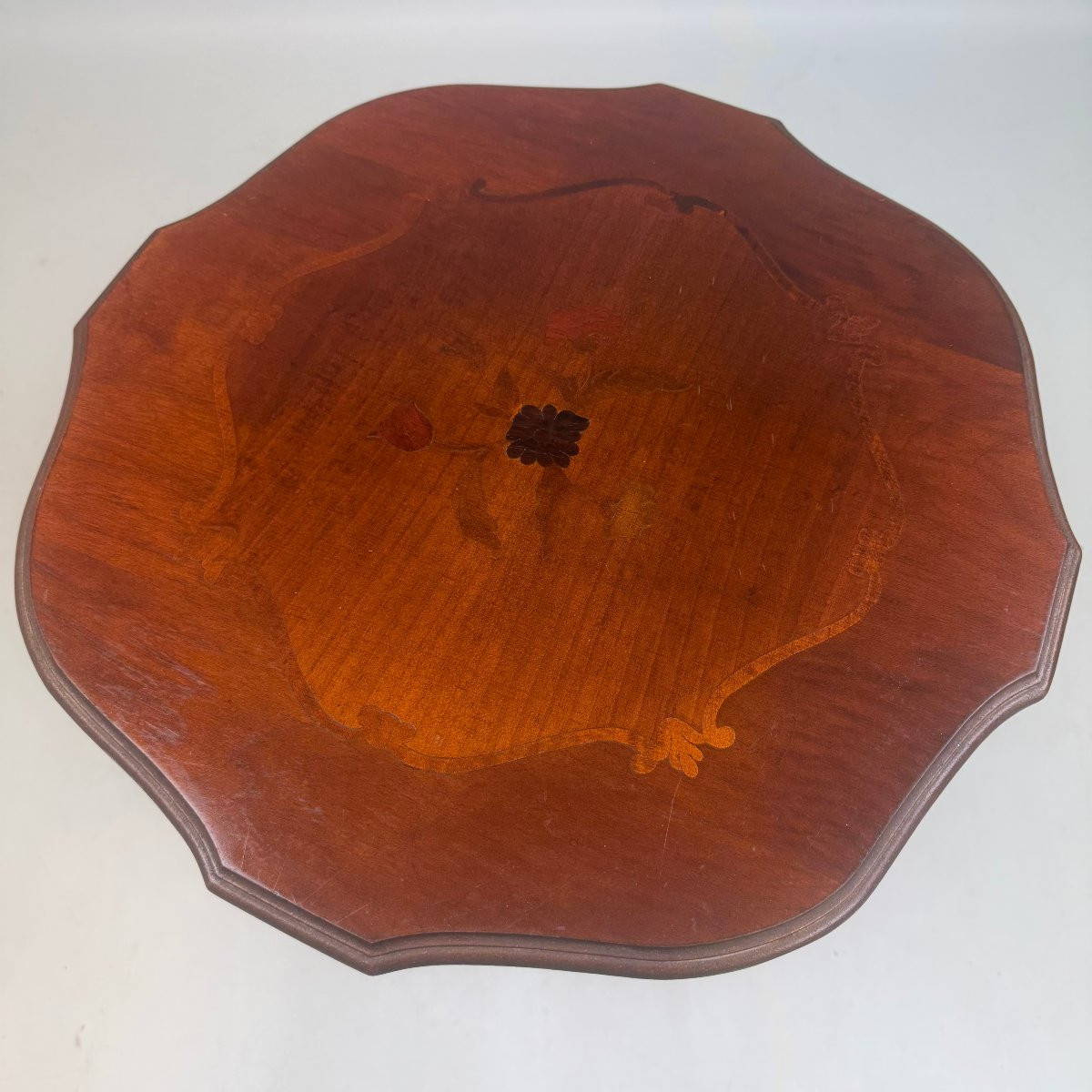 Tripod Side Table With Marquetry Top-photo-2