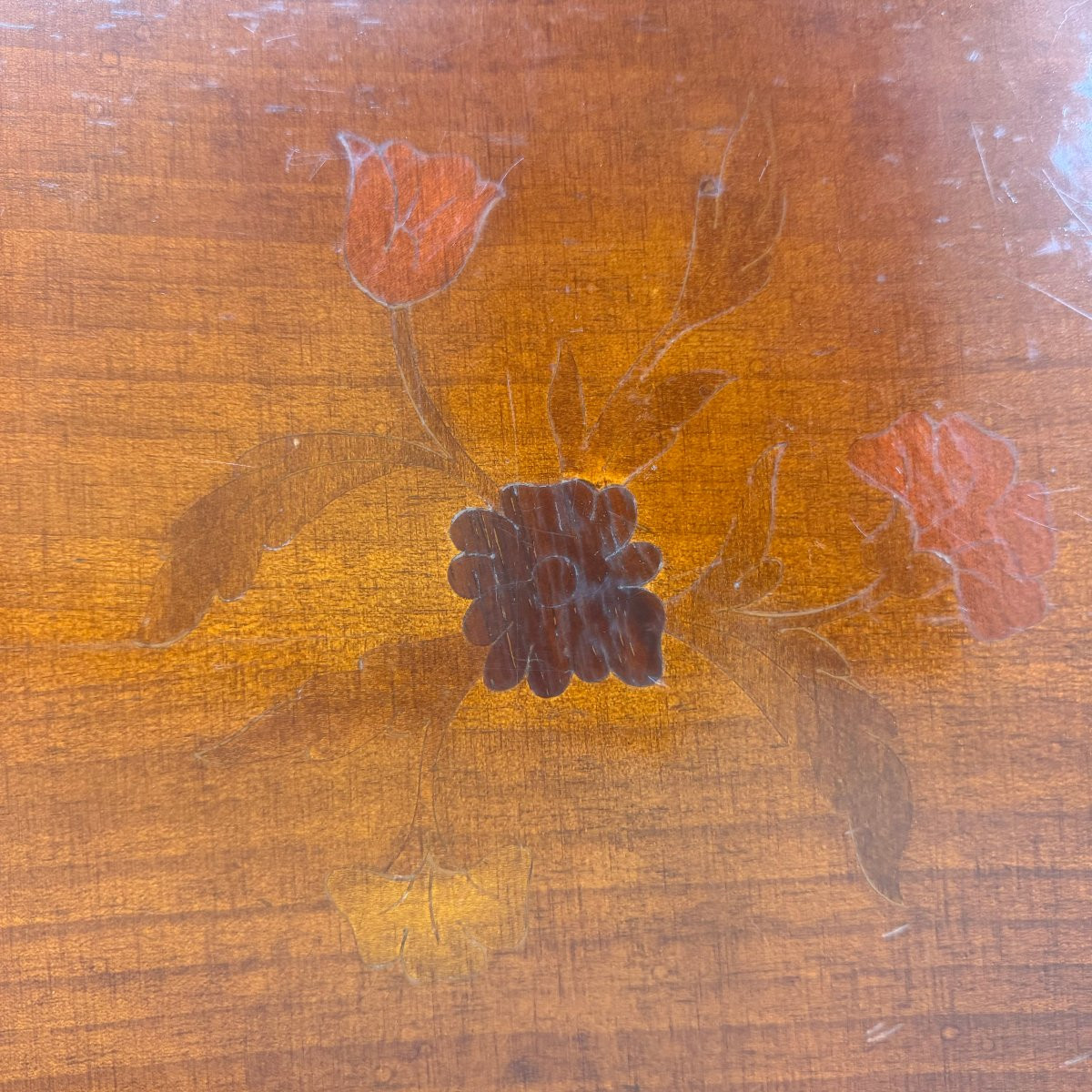 Tripod Side Table With Marquetry Top-photo-3