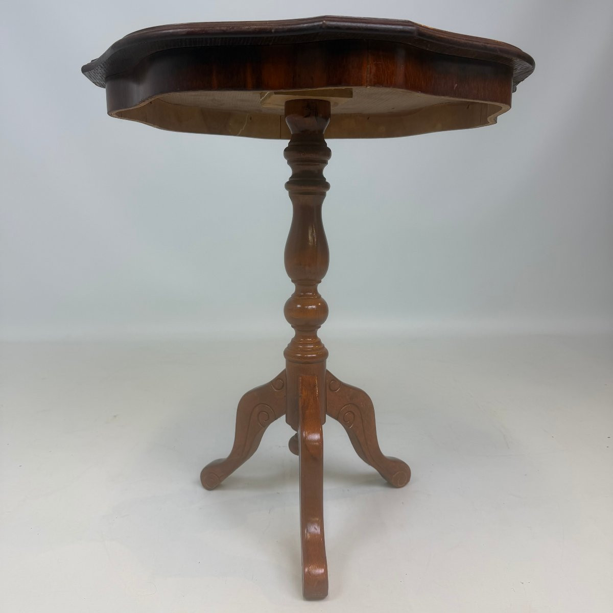 Tripod Side Table With Marquetry Top-photo-1