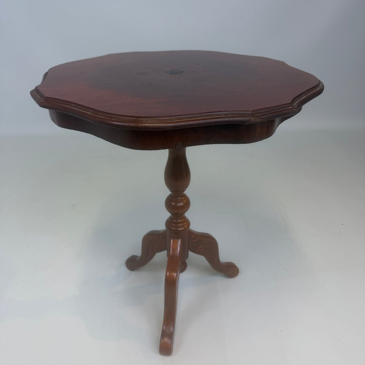 Tripod Side Table With Marquetry Top-photo-5