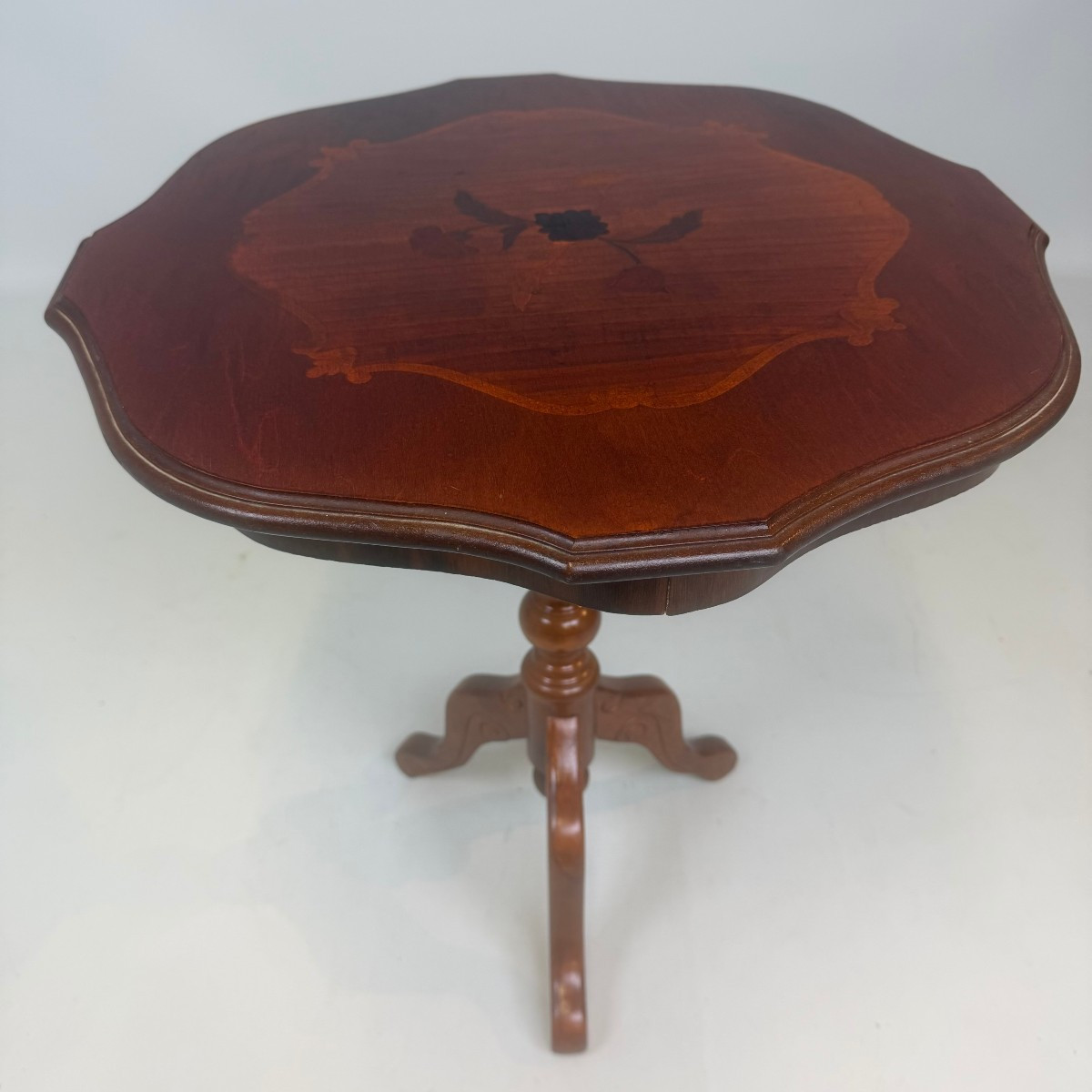 Tripod Side Table With Marquetry Top