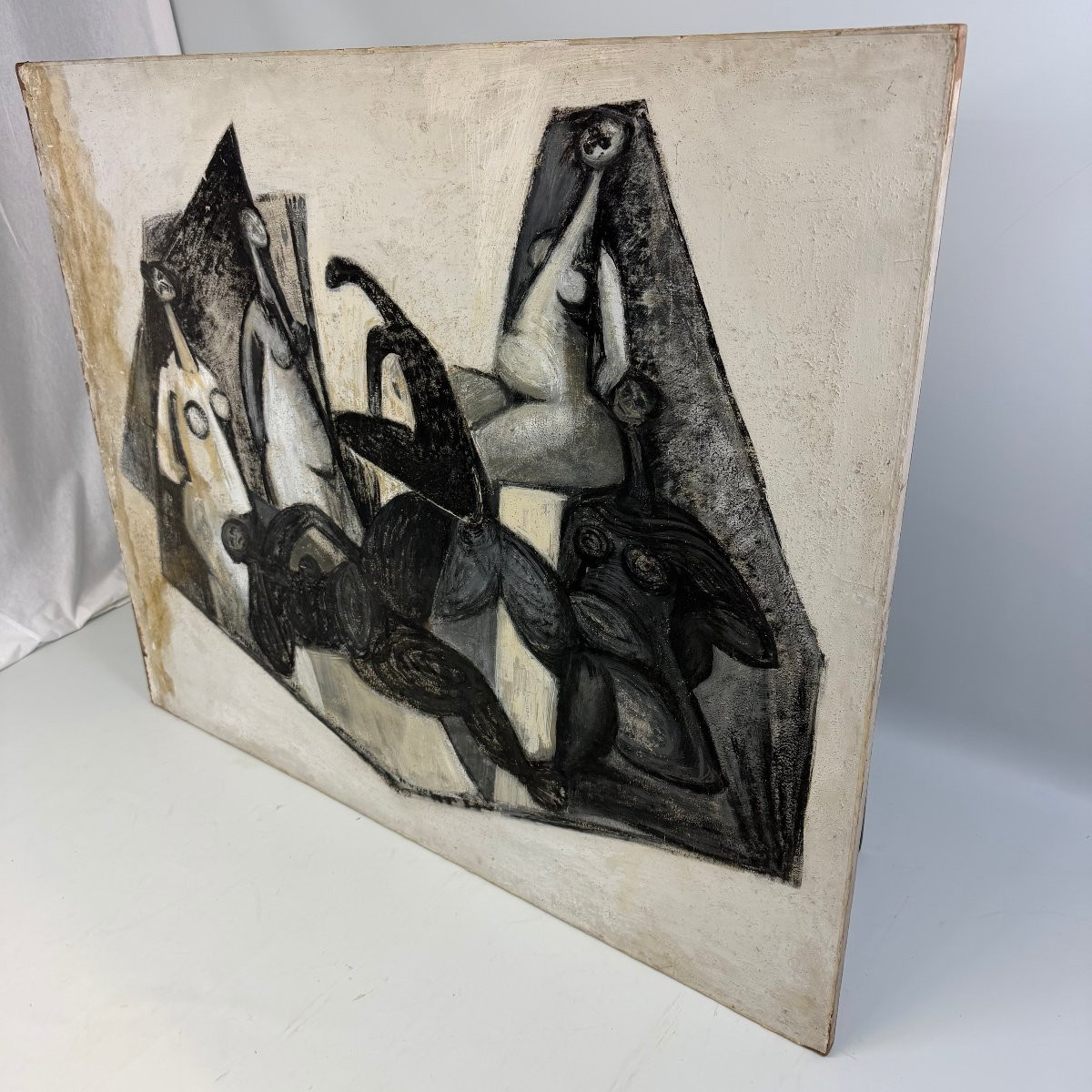 Huile sur papier « Amitiés » de Berthe Dubail-photo-4