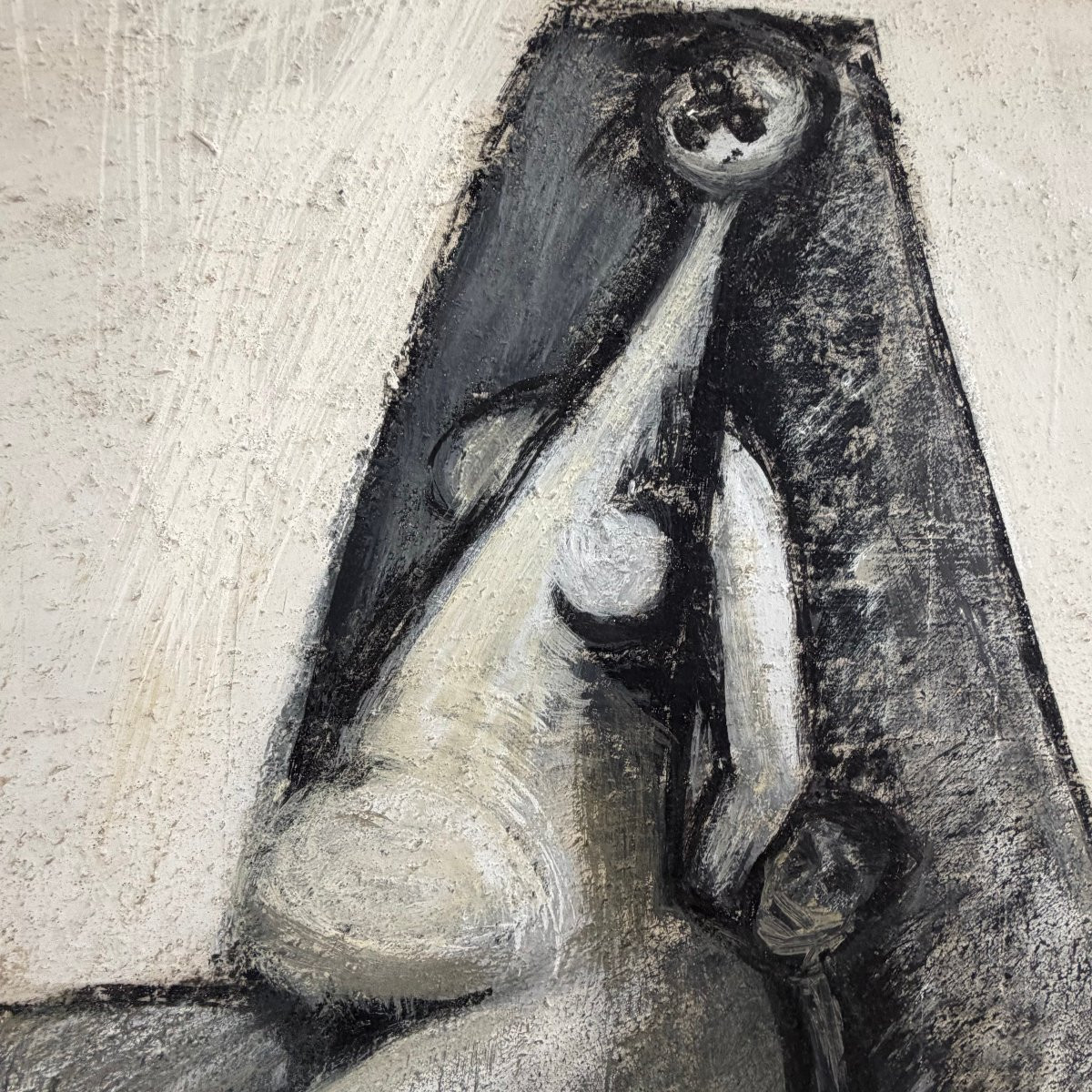 Huile sur papier « Amitiés » de Berthe Dubail-photo-4