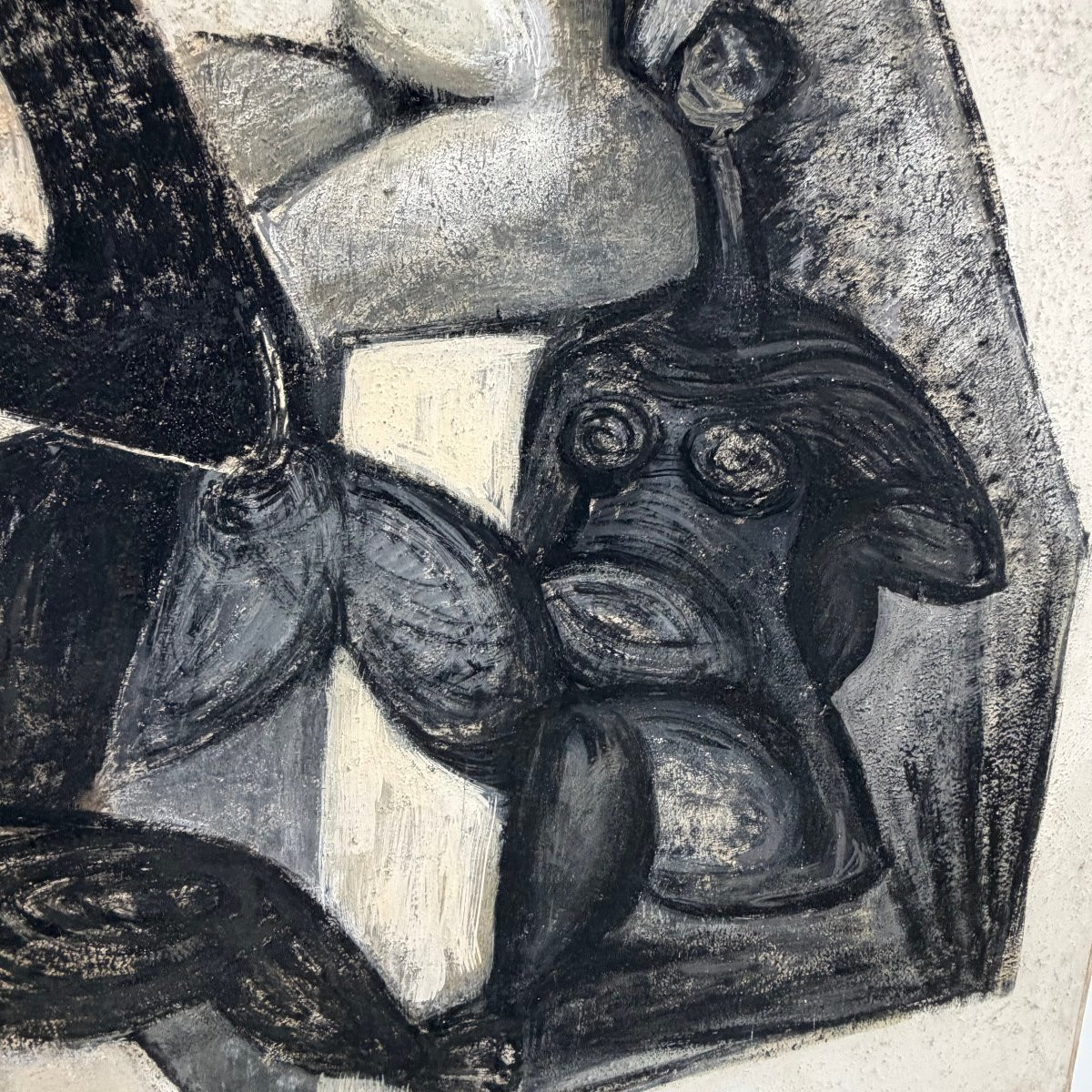 Huile sur papier « Amitiés » de Berthe Dubail-photo-5