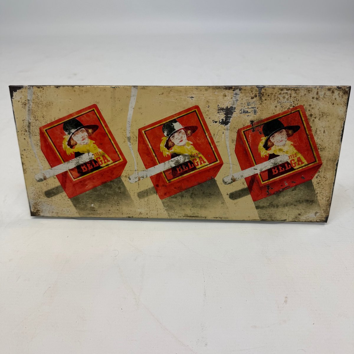 Lithographed Advertising Panel For Belga Cigarettes-photo-1