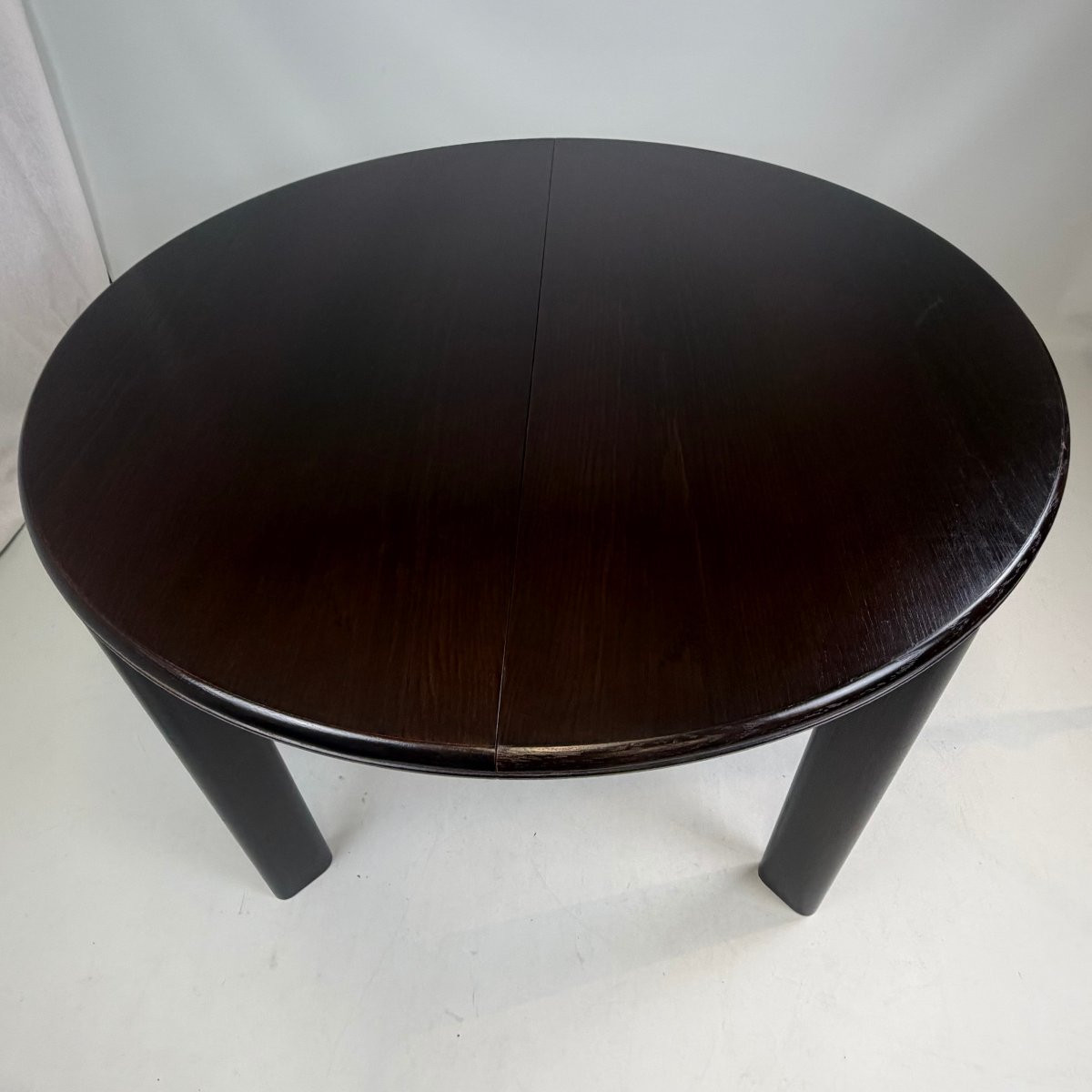 Mid-century Modern Style Extendable Round Table-photo-2