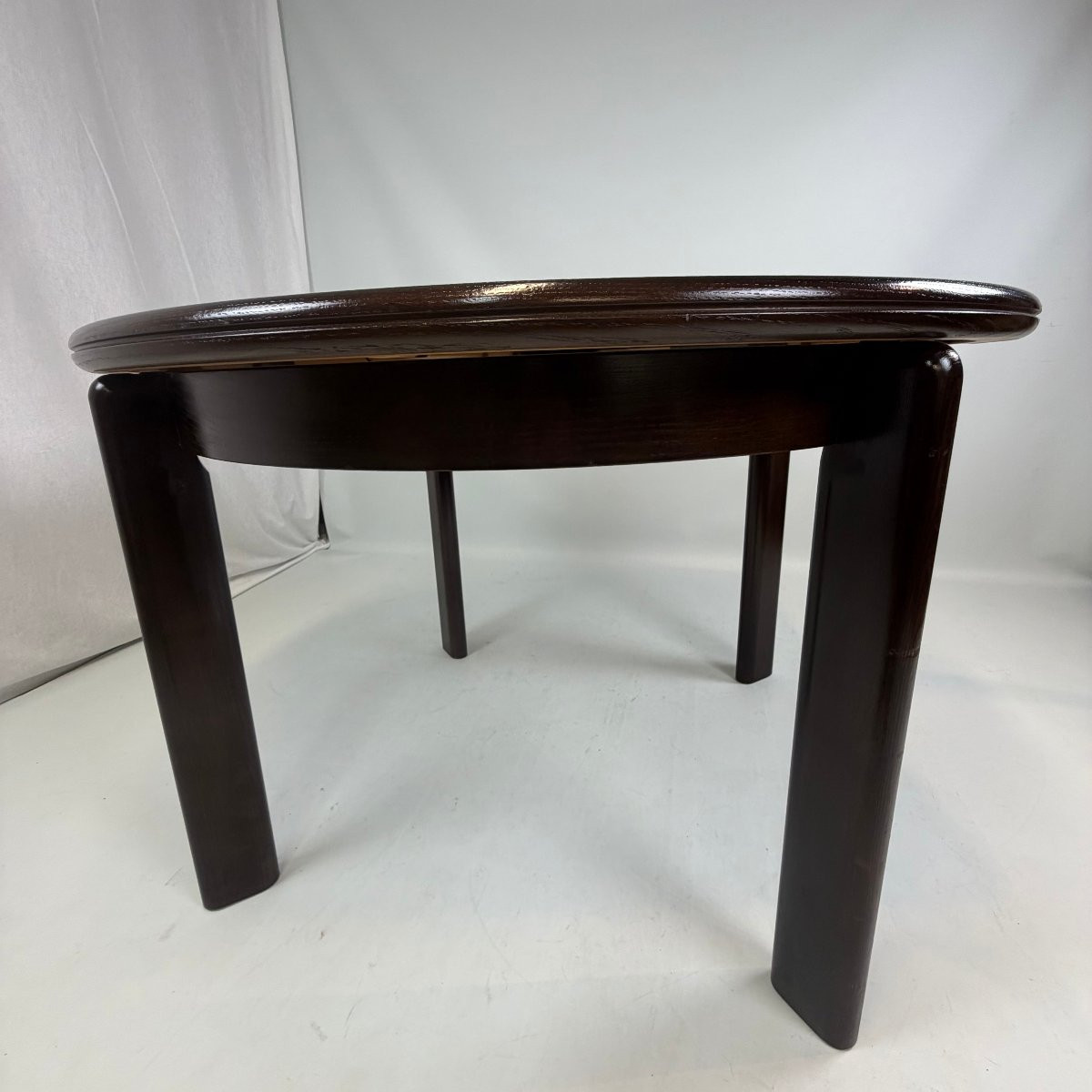 Mid-century Modern Style Extendable Round Table-photo-2