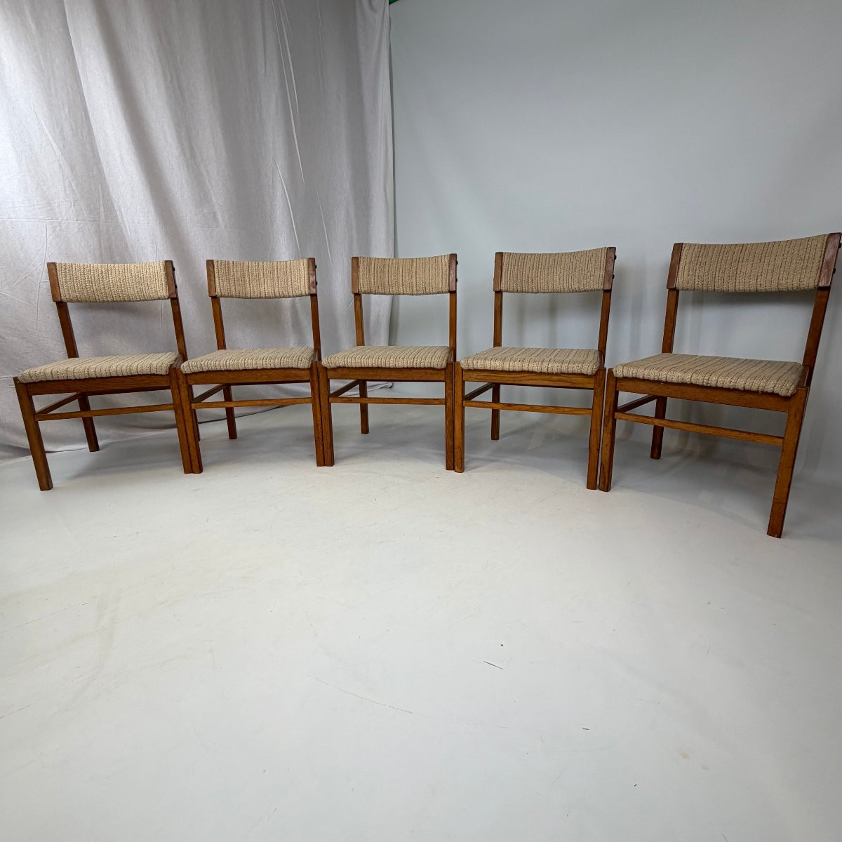 Set Of 5 Vintage Chairs-photo-4