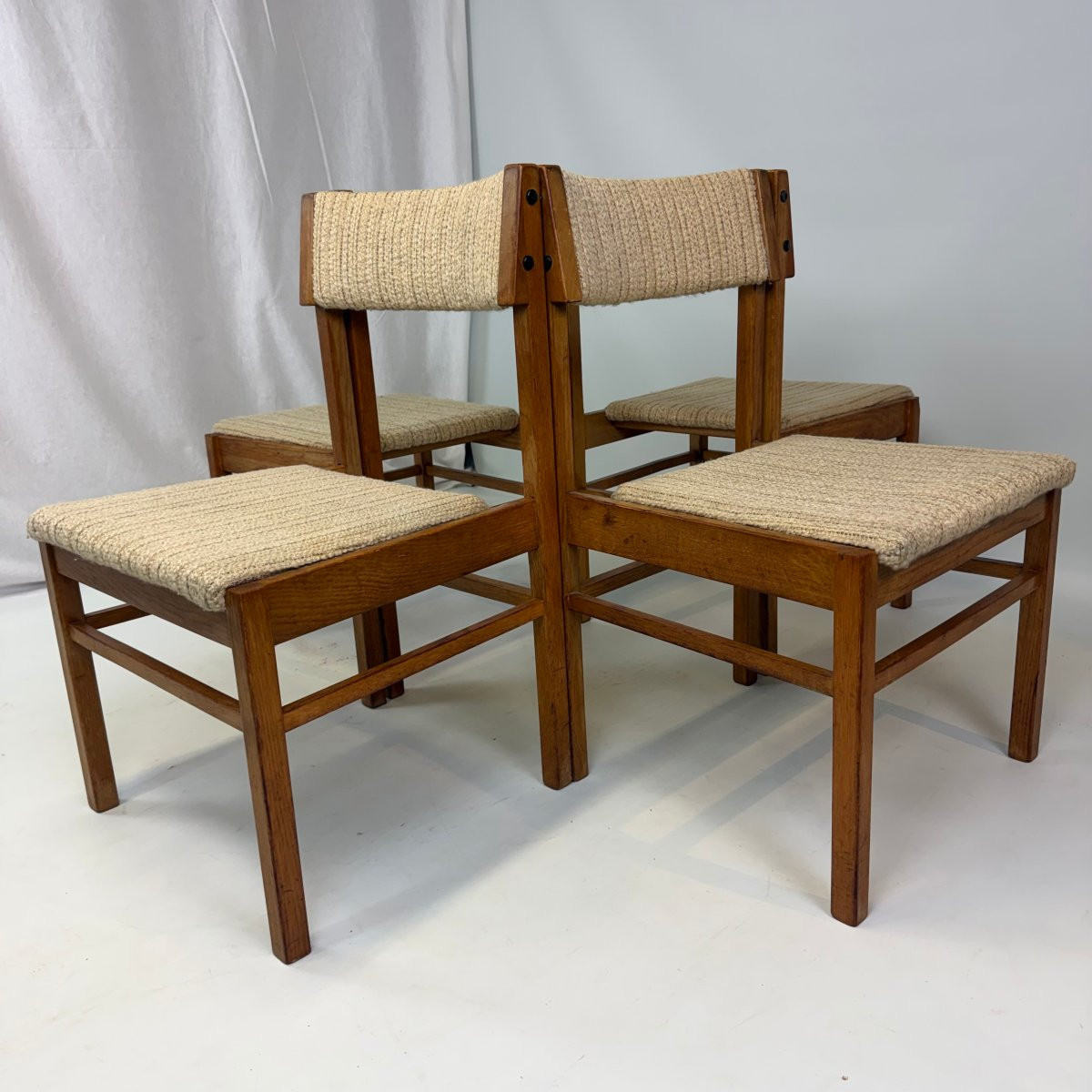 Set Of 5 Vintage Chairs-photo-3