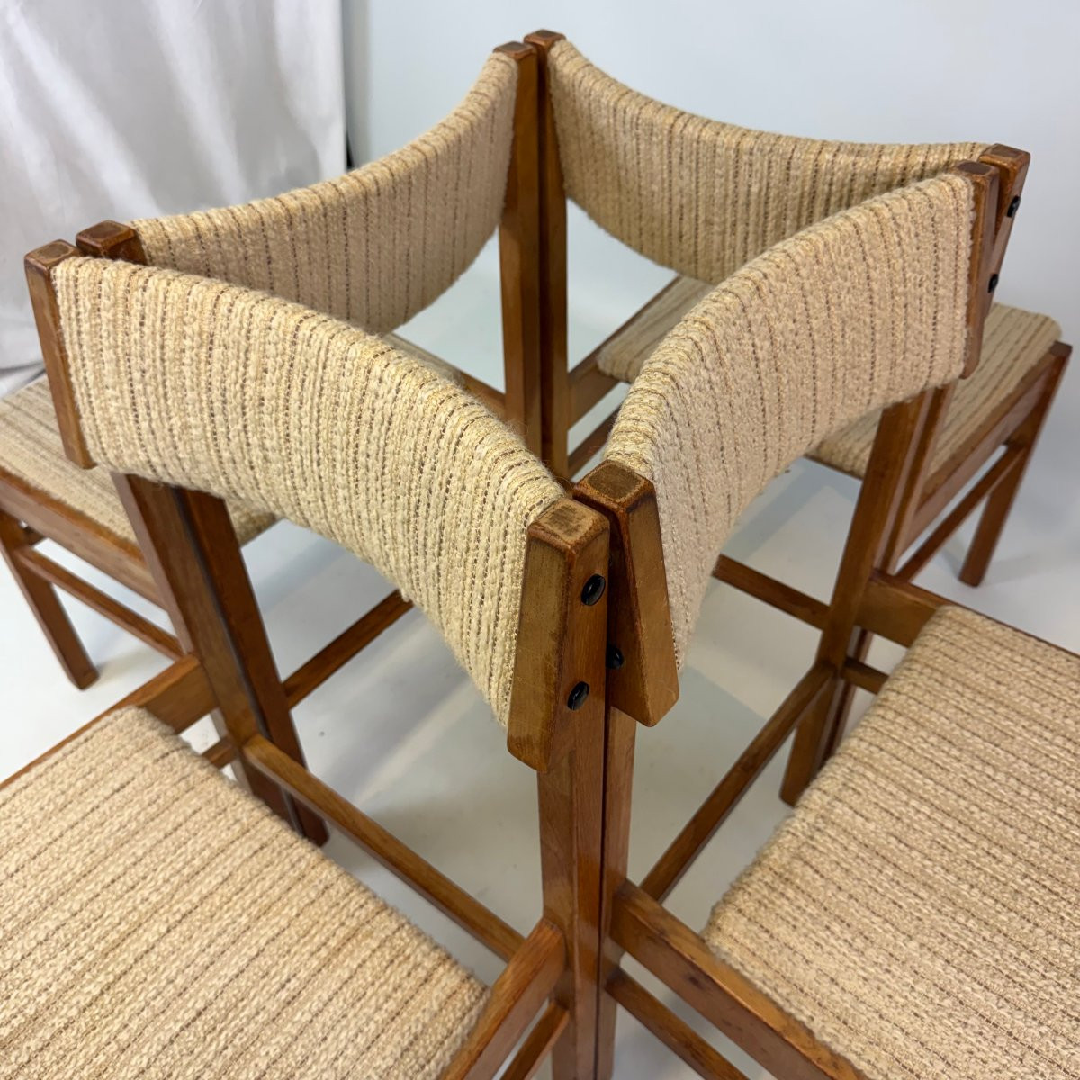 Set Of 5 Vintage Chairs-photo-4