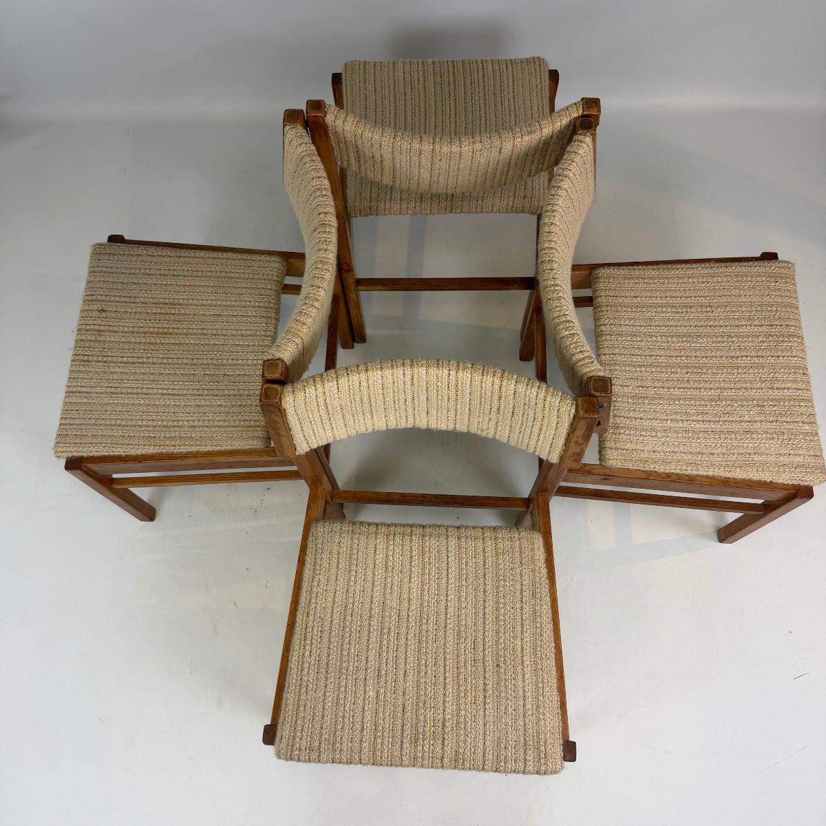Set Of 5 Vintage Chairs-photo-7