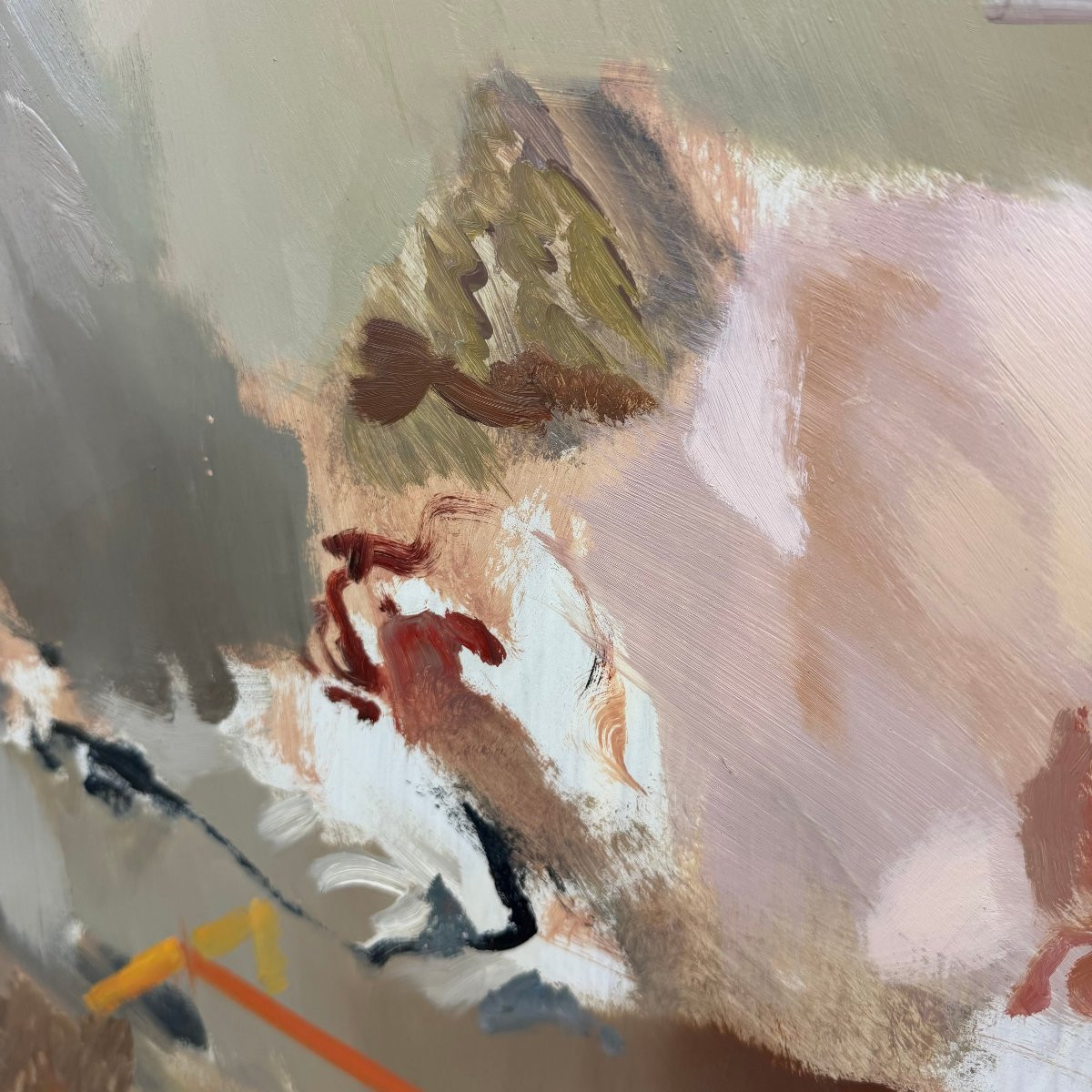 Oil On Panel ‘at Work’ By Yves Bagé-photo-2